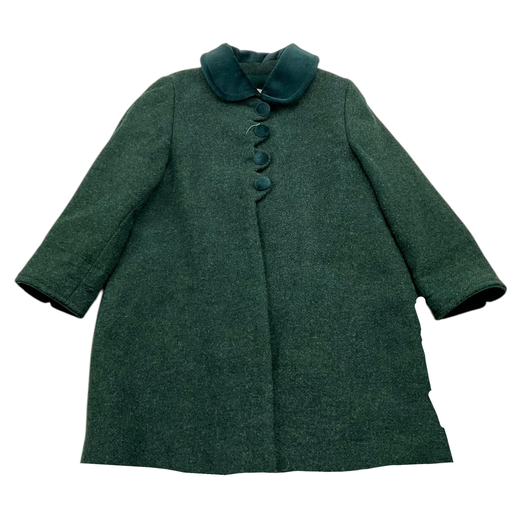 PAIO CRIPPA cappotto tinta unita con colletto Verde per Neonata LIVORNO VERDE PAIO CRIPPA