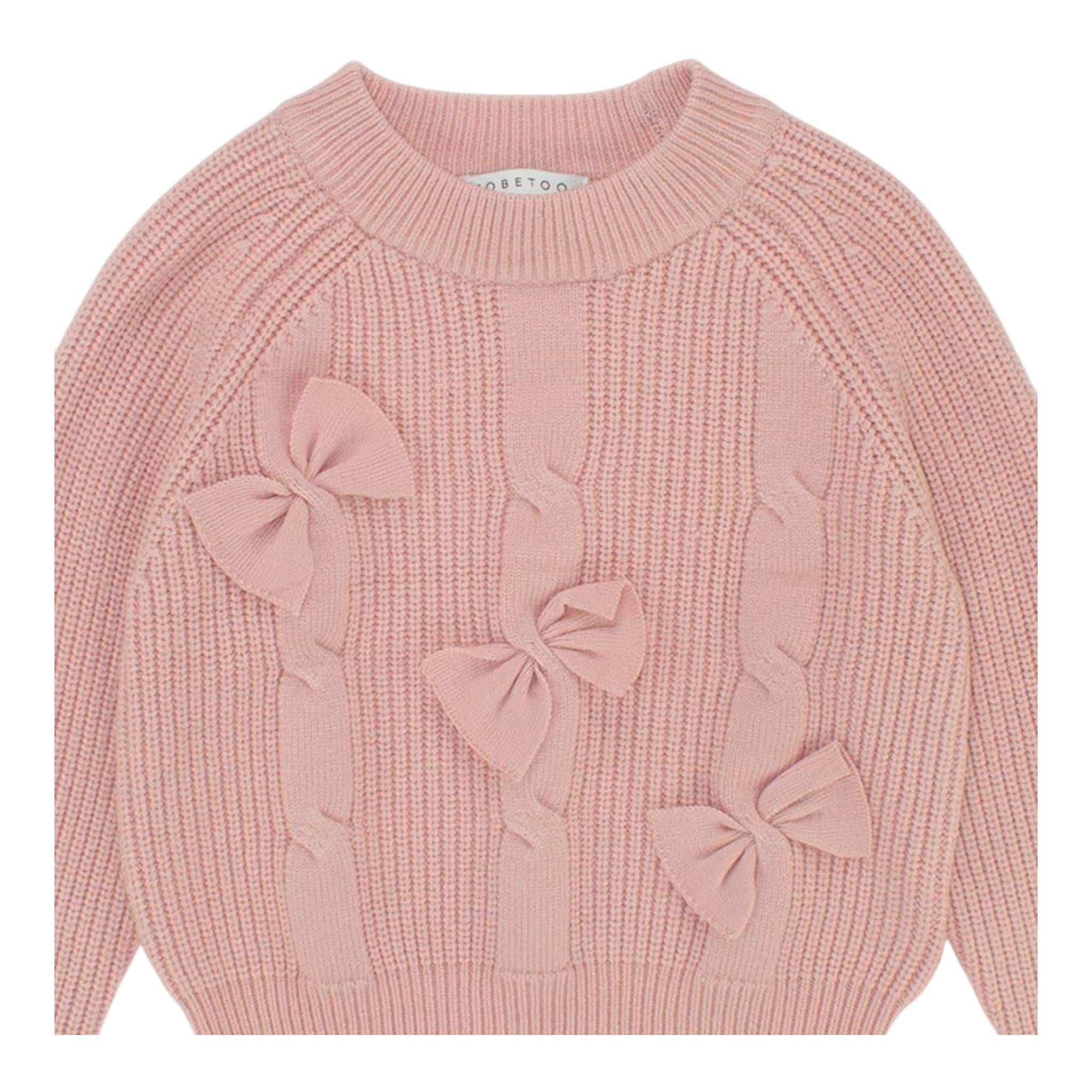 TO be too maglia girocollo tinta unita con stampa fiocco Rosa per Bambina TFBF24M635 ROSA TO be too