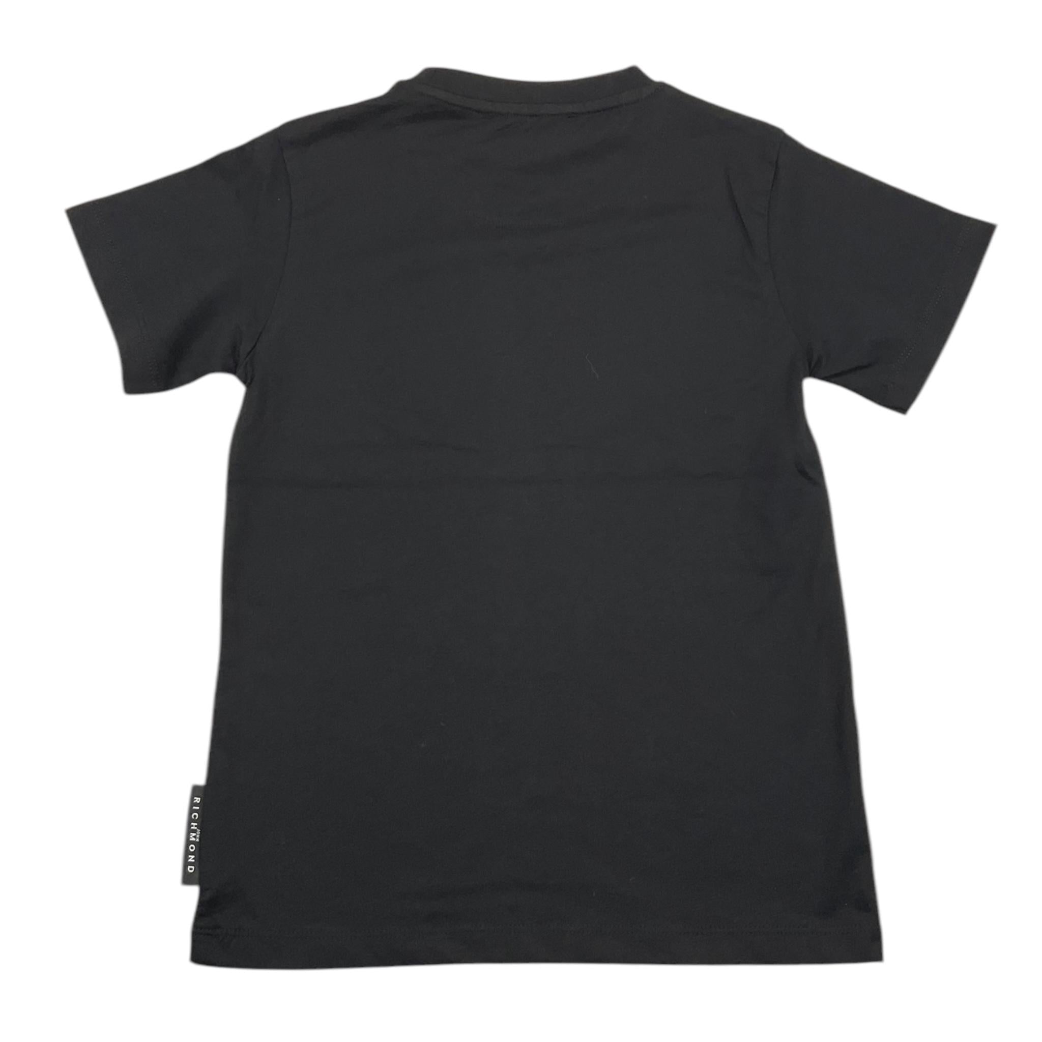 JOHN RICHMOND t-shirt girocollo tinta unita con brillantini Nero per Bambina RGA25065TS NERO JOHN RICHMOND