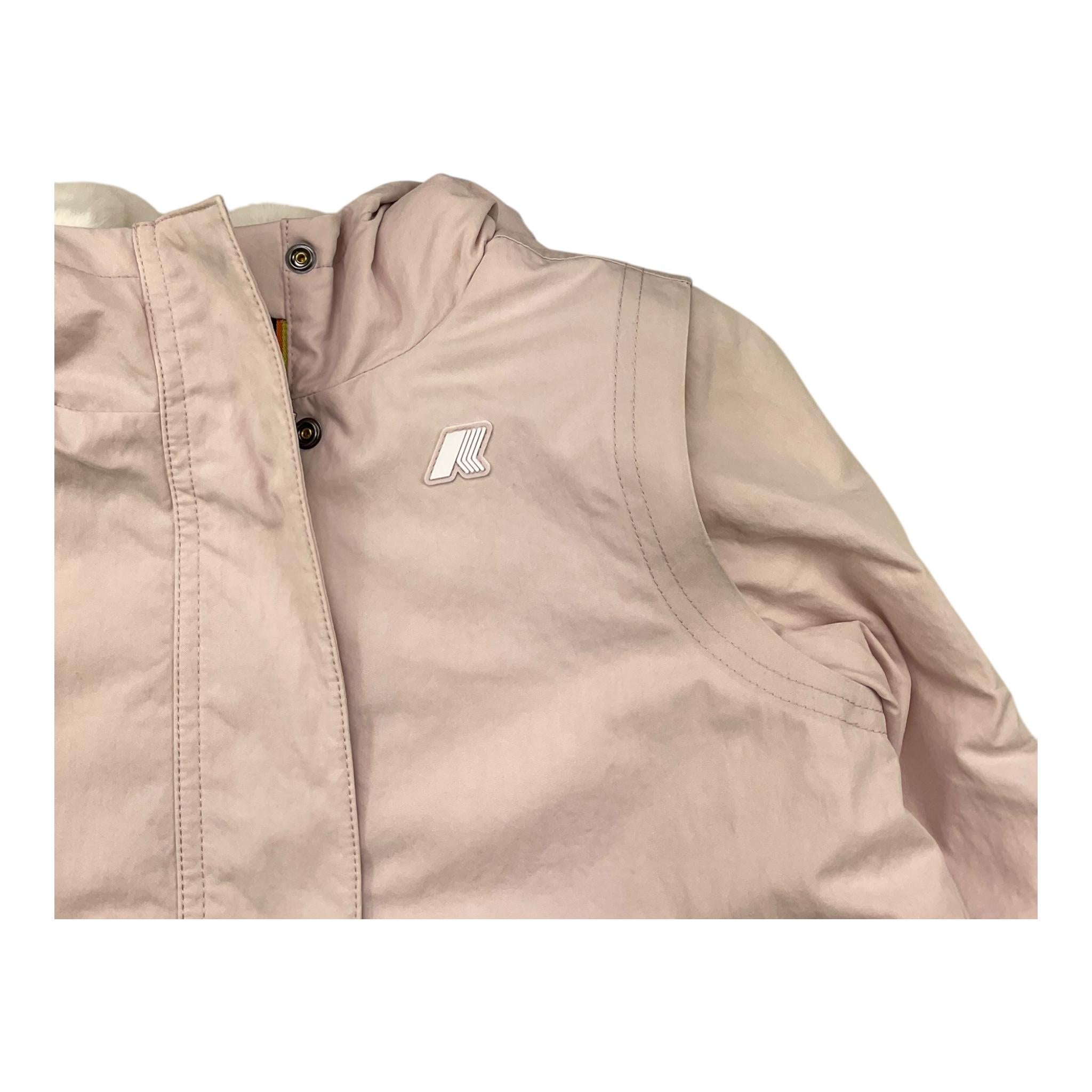 K-WAY giubbino tinta unita modello lungo Rosa per Bambina K3135PW ROSA K-WAY
