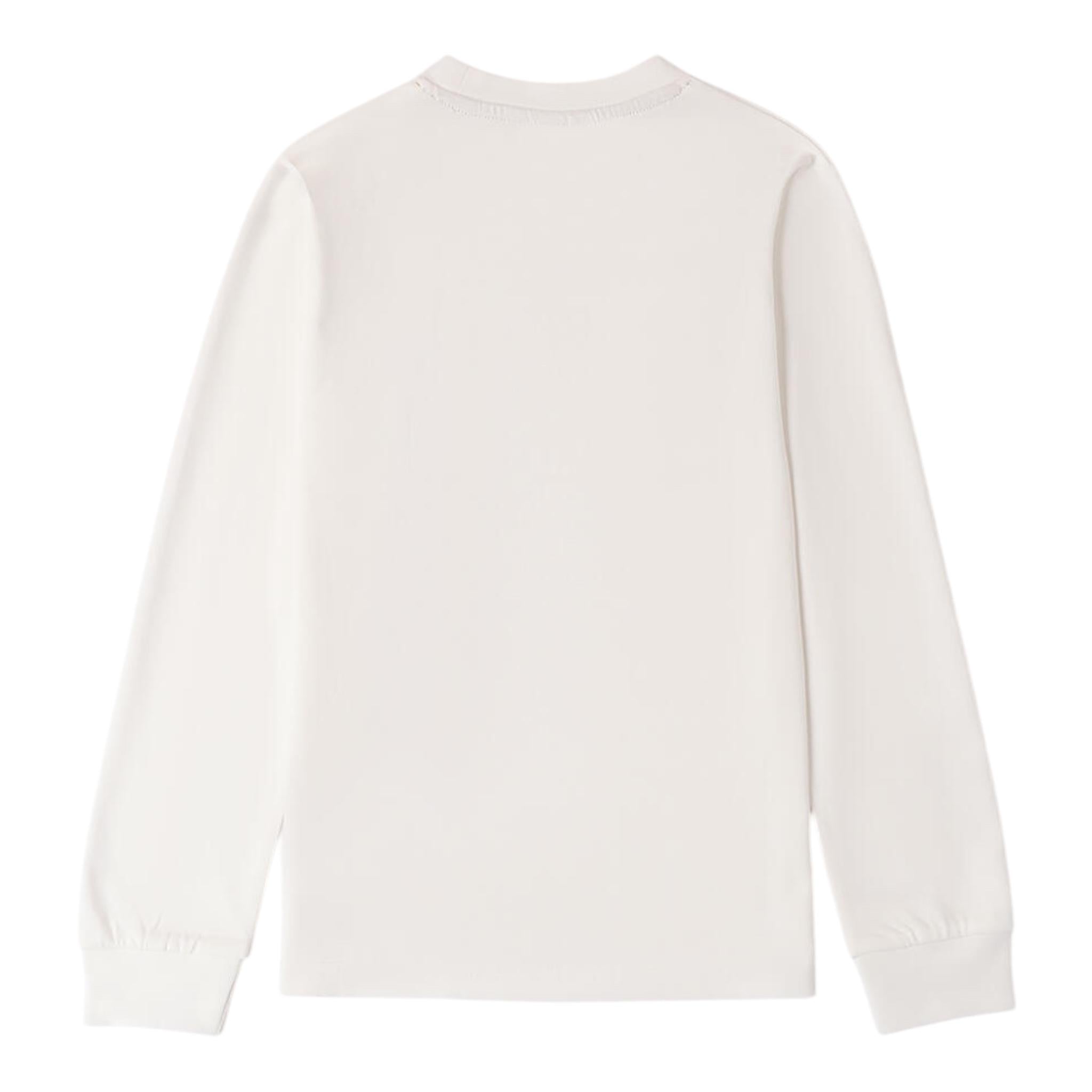 SARABANDA shirt girocollo tinta unita con stampa in contrasto Bianco per Bambino A521 BIANCO SARABANDA