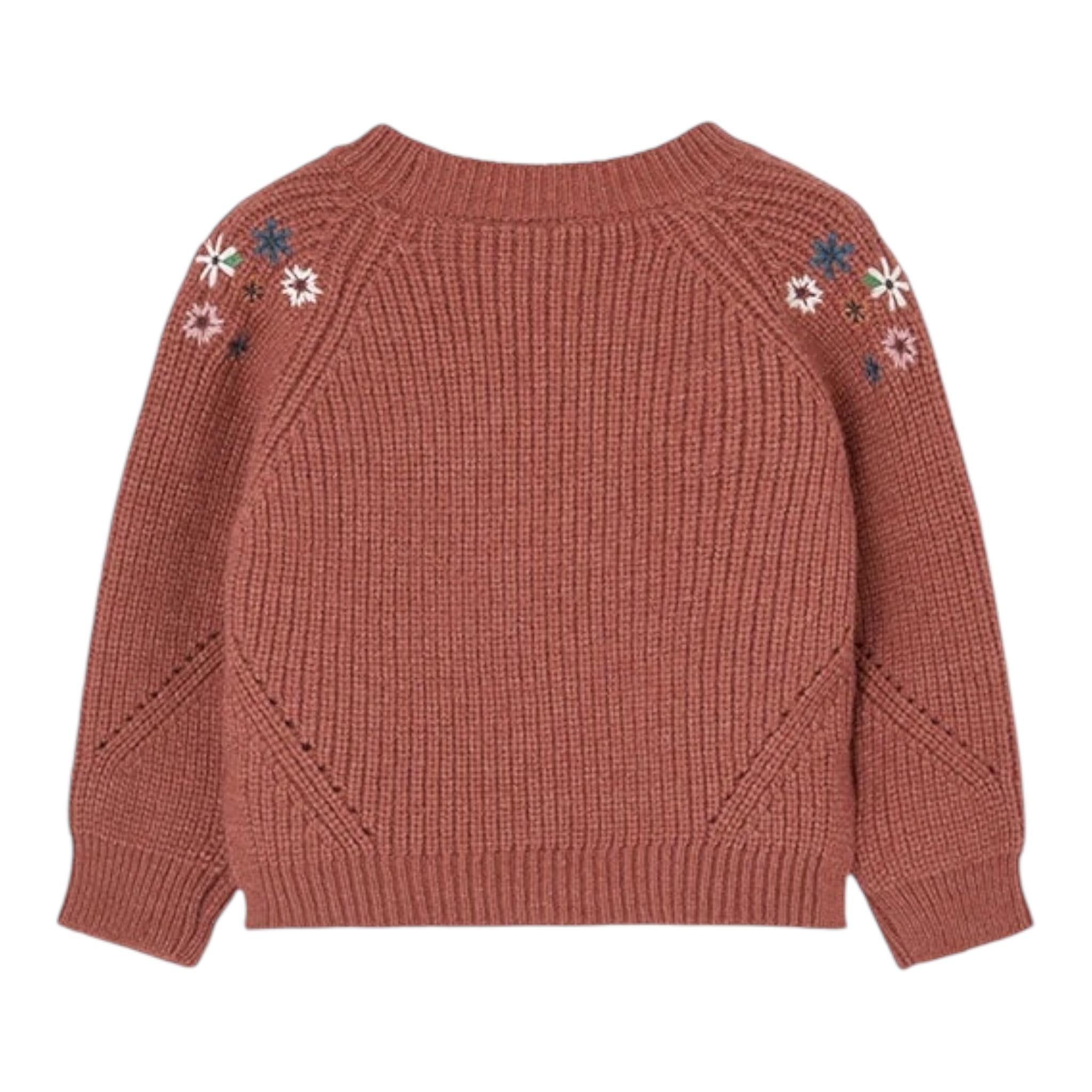 BOBOLI cardigan scollo a v con ricami Terra per Bambina 239194 TERRA BOBOLI