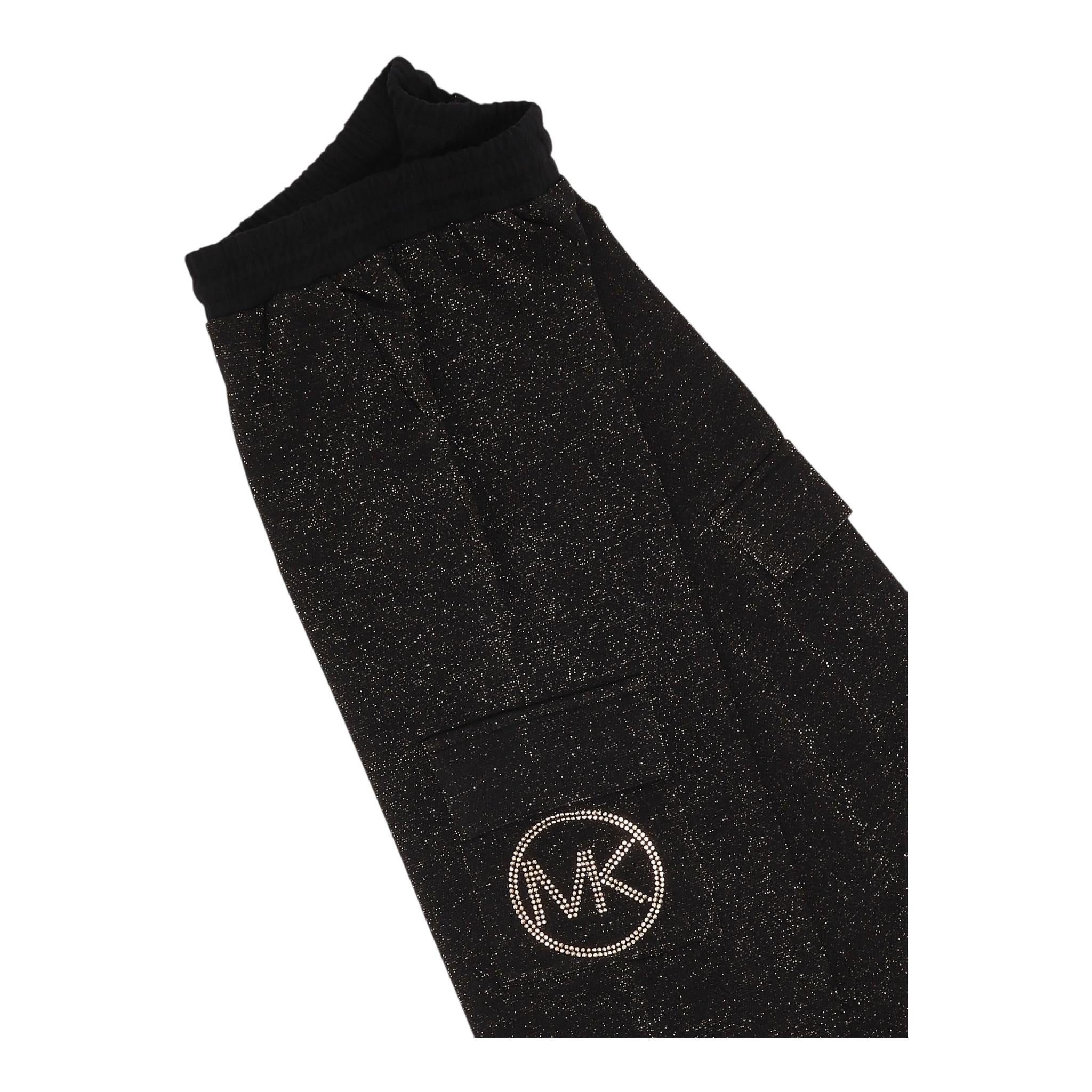 MICHAEL KORS pantalone tinta unita con elastico in vita Nero per Bambina R30183X NERO MICHAEL KORS