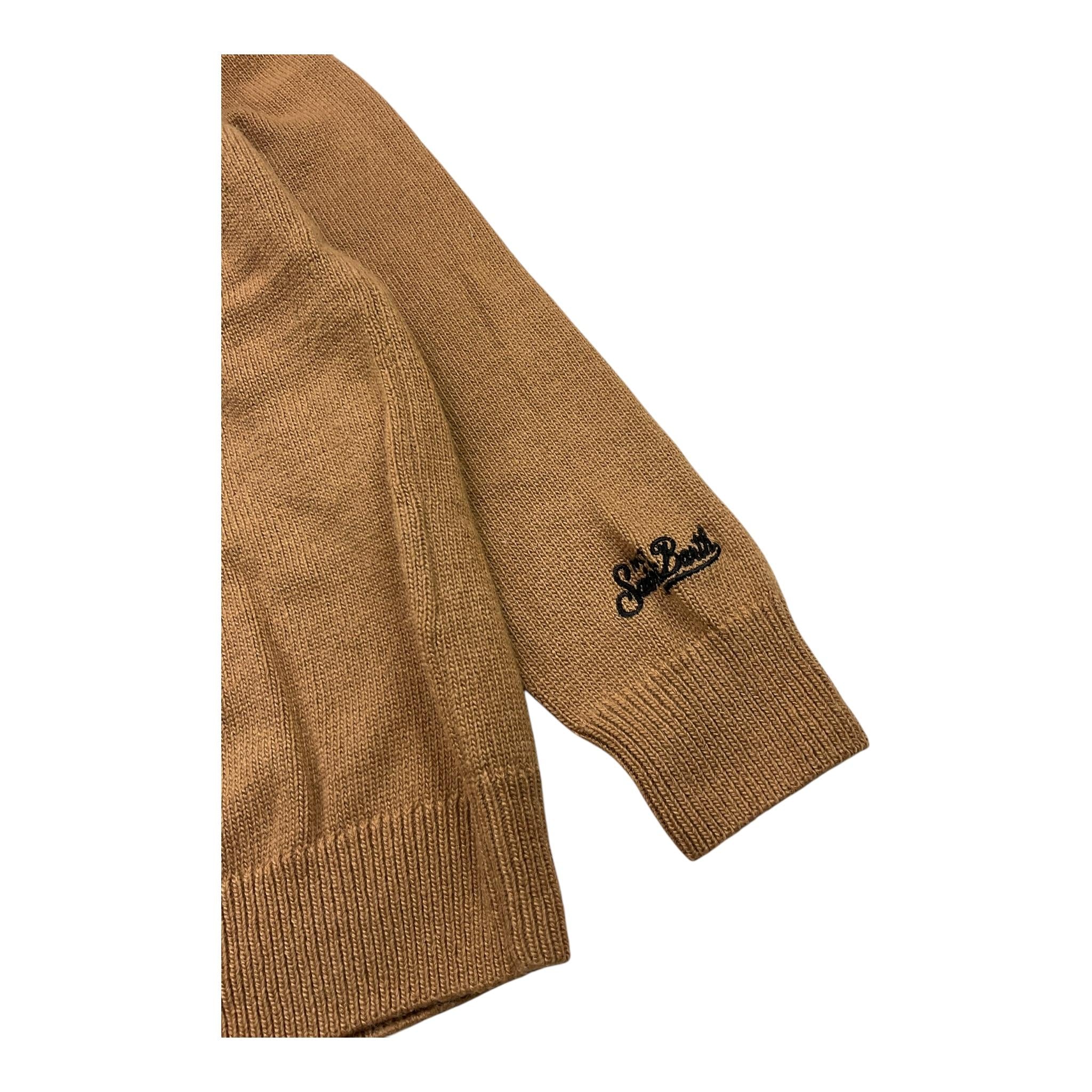 SAINT BARTH maglia tinta unita con stampa Cammello per Bambino 023700 CAMMELLO SAINT BARTH