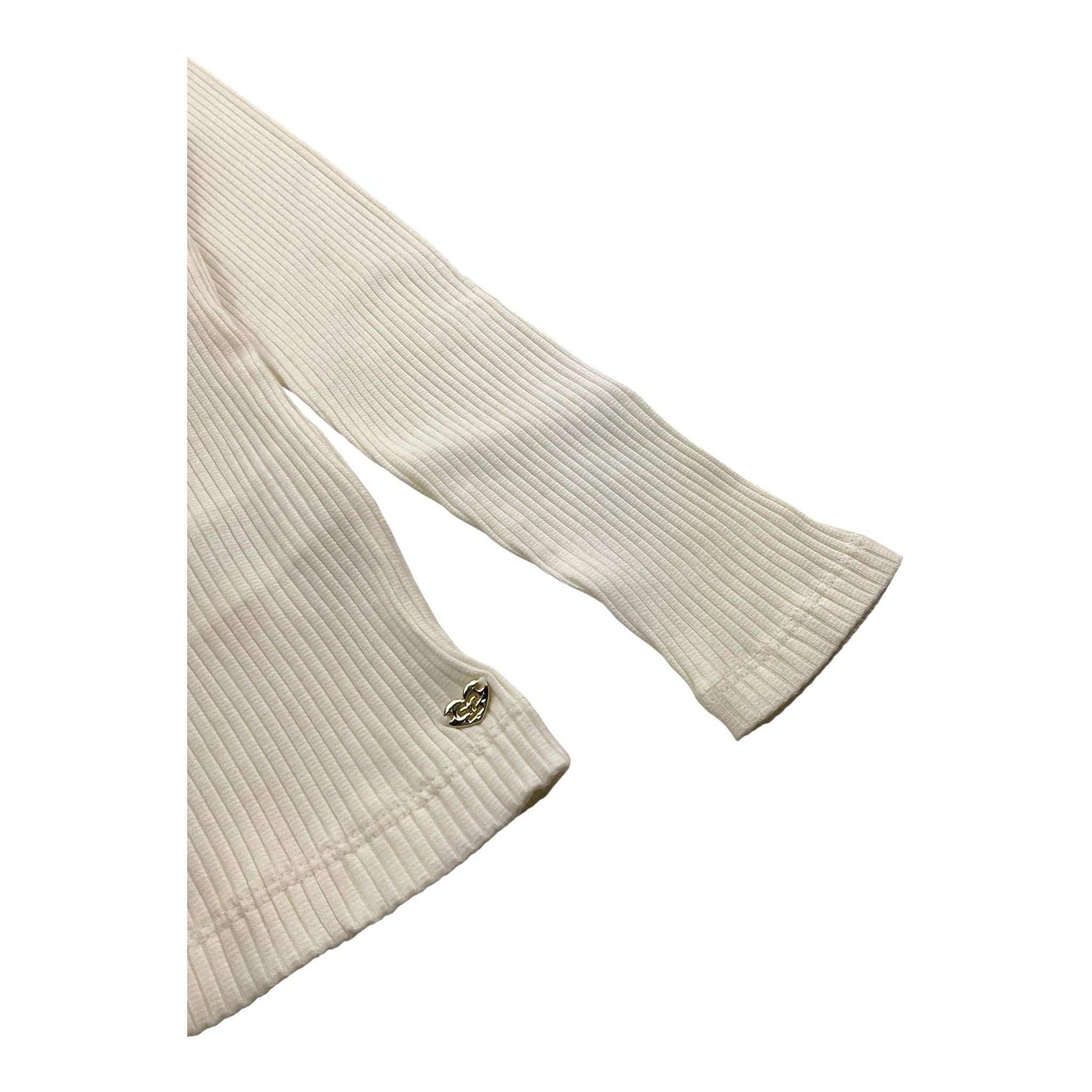 SARABANDA shirt tinta unita mezzo collo a costine Bianco per Bambina 0A248 BIANCO SARABANDA