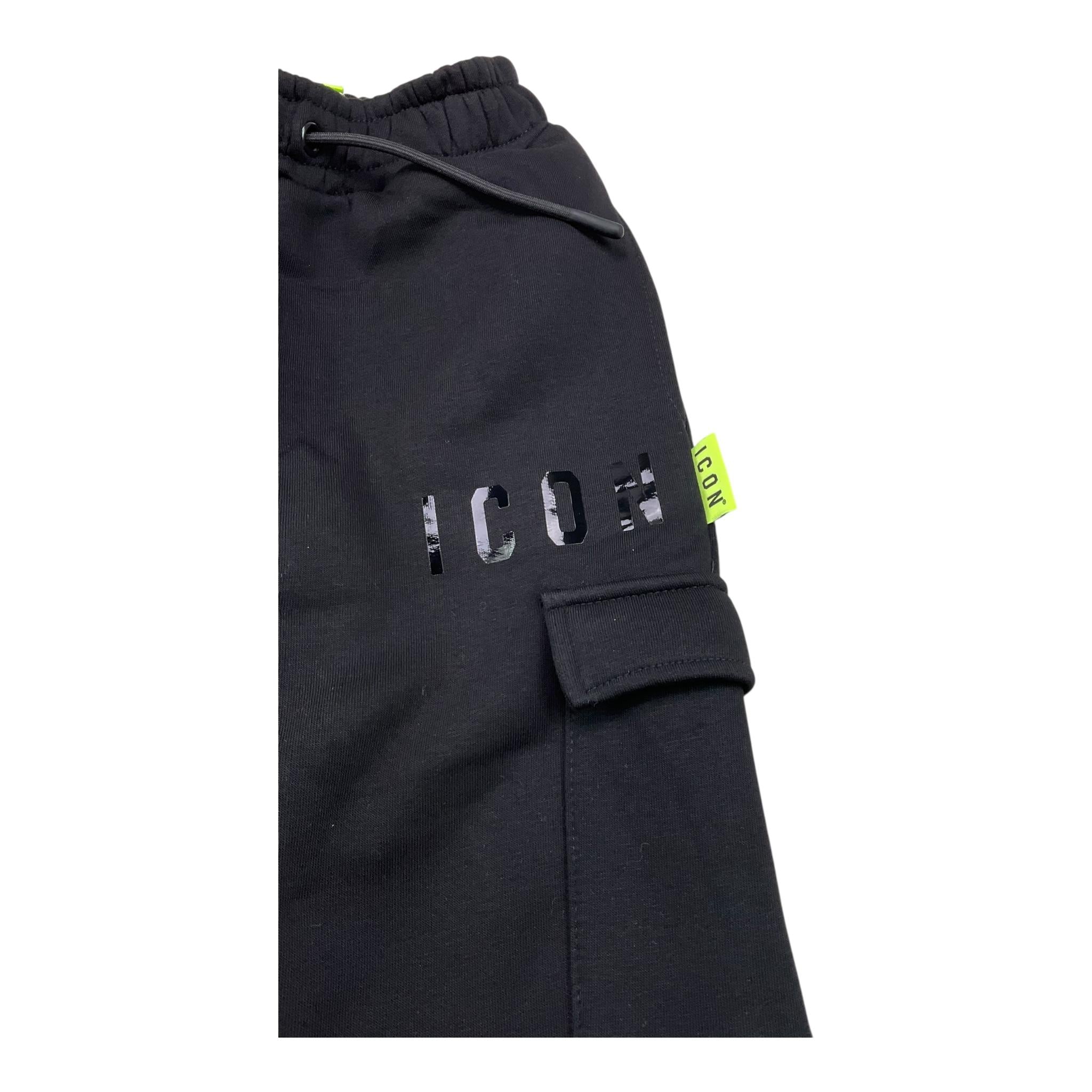 ICON pantalone tuta tinta unita Nero per Bambino IBSP00308X NERO ICON