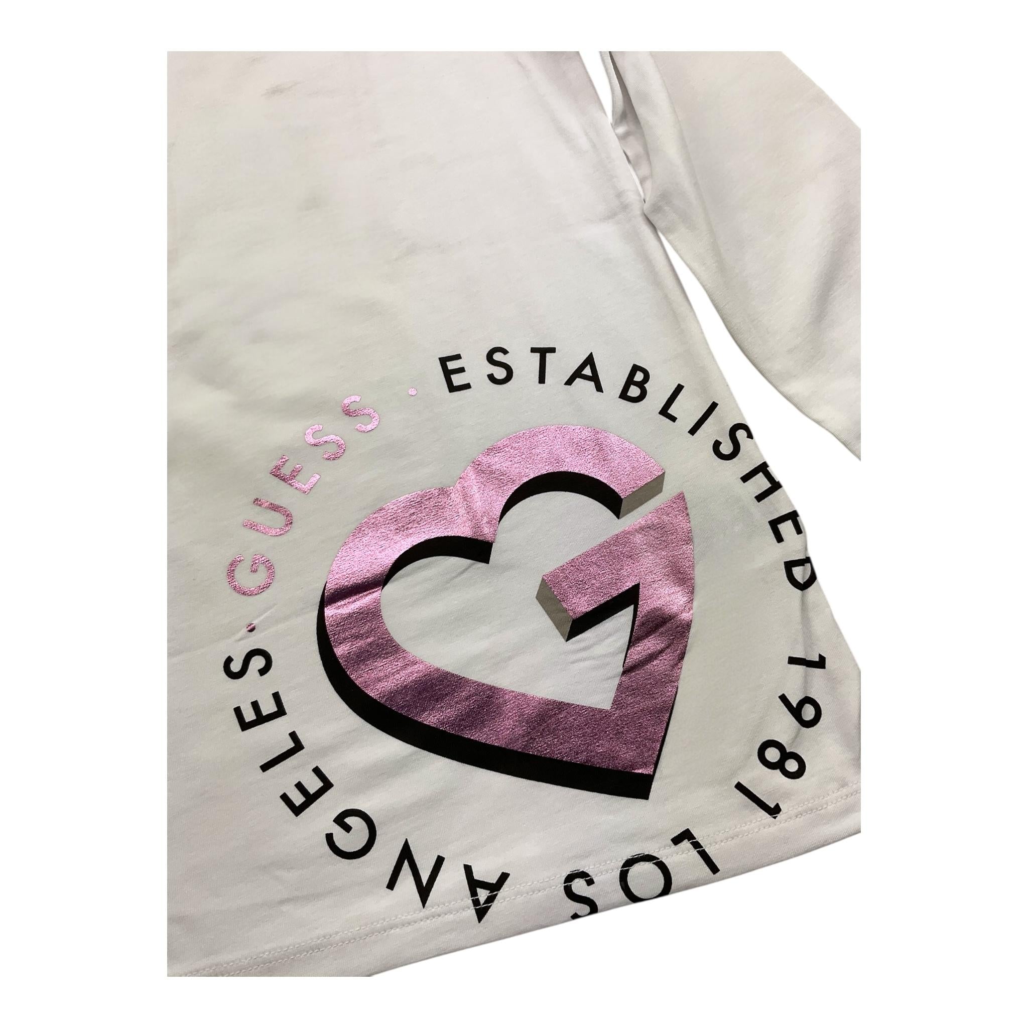 GUESS shirt girocollo tinta unita con stampa Bianco per Bambina J4RI28K6YW3 BIANCO GUESS
