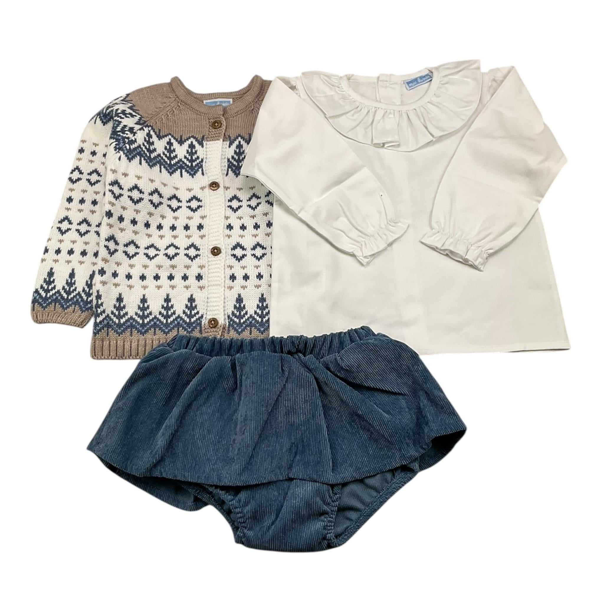 MAC ILUSIO'N completo 3 pezzi camicia-cardigan-culotte Multicolor per Neonata 9556 MULTICOLOR MAC ILUSIO'N