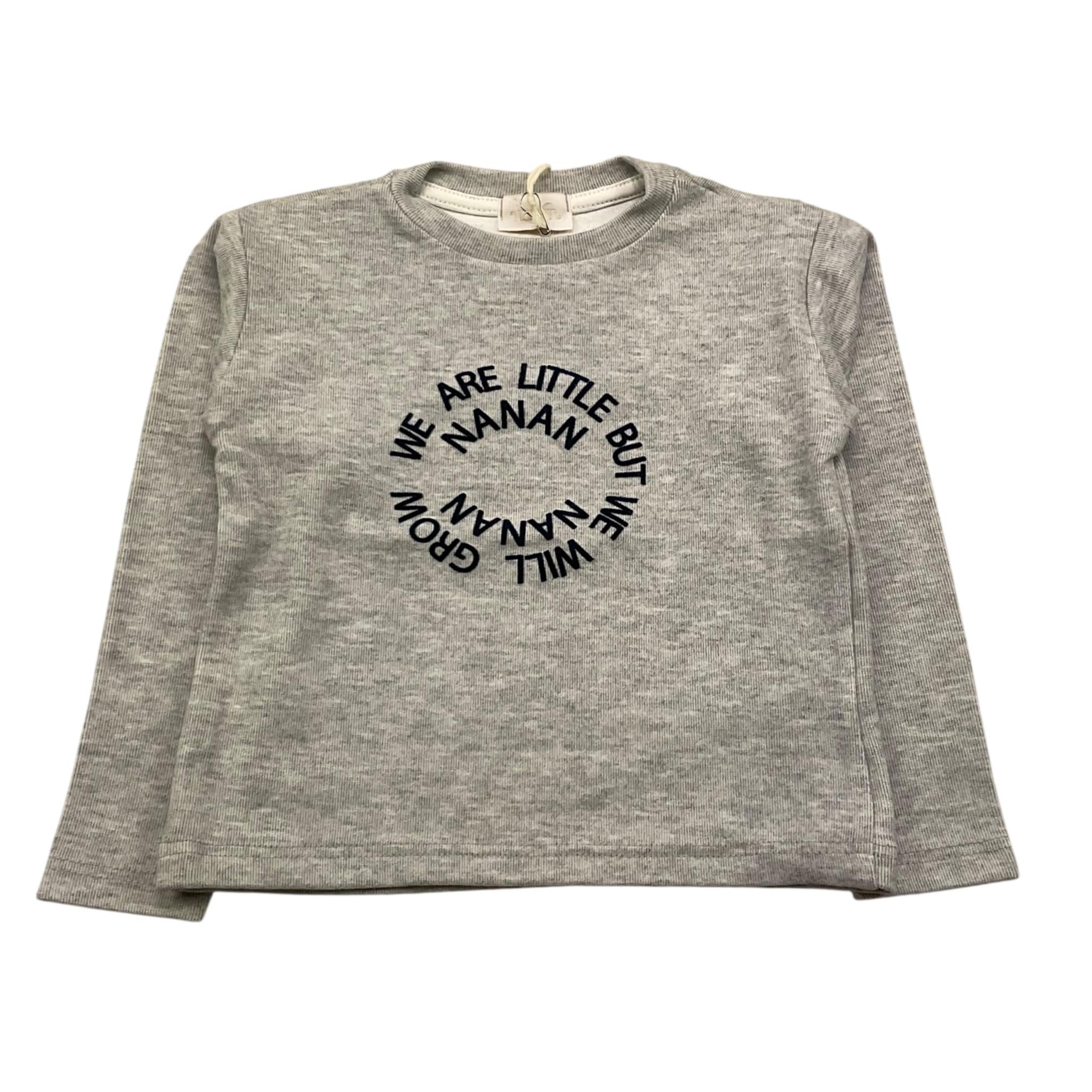 NANAN maglia girocollo tinta unita con stampe Grigio per Neonato I2312524GR GRIGIO NANAN