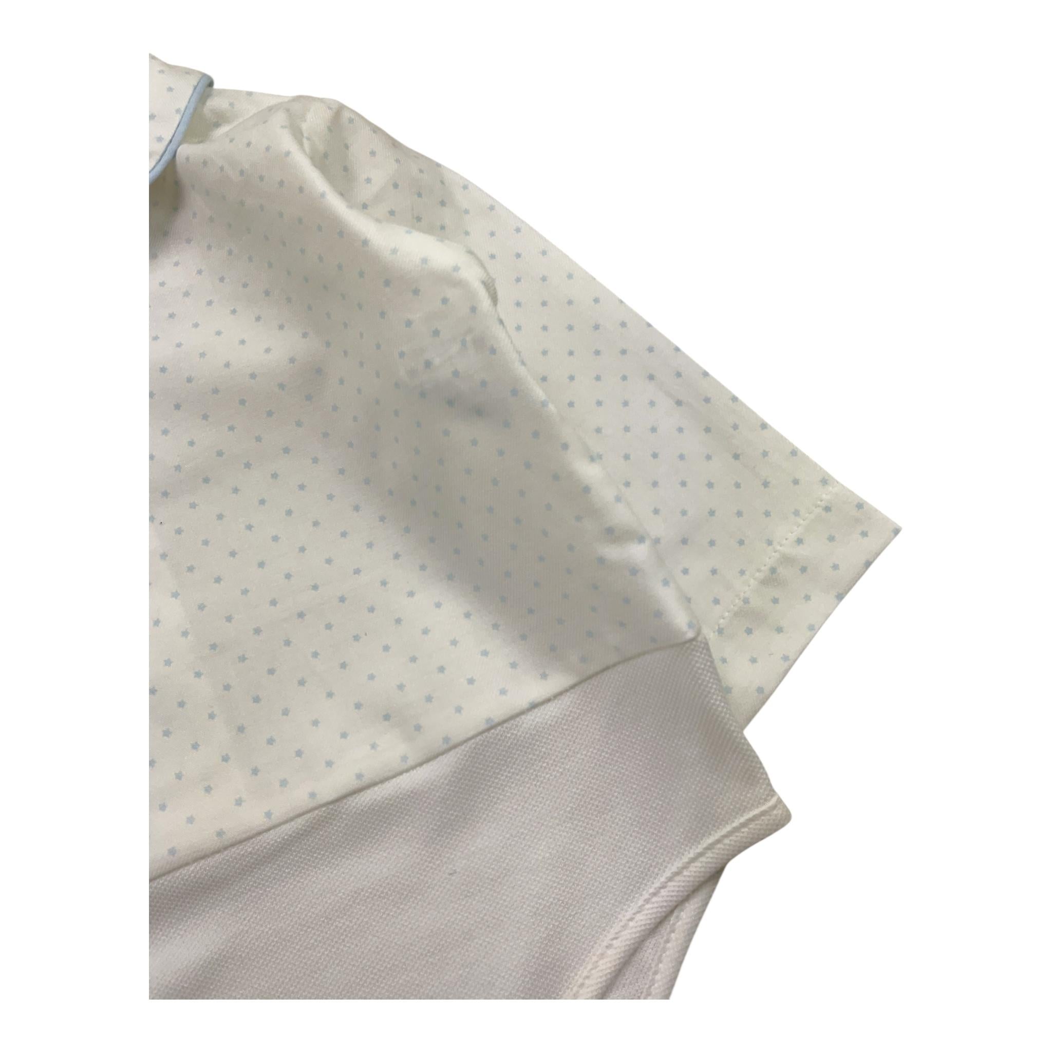 LA STUPENDERIA camicia modello body tinta unita con stelle Bianco per Neonato TBBD51 BIANCO LA STUPENDERIA