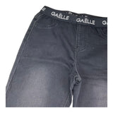 GAELLE jeans tinta unita modello morbido con elastico in vita logato Nero per Bambina 2741P0036 NERO GAELLE