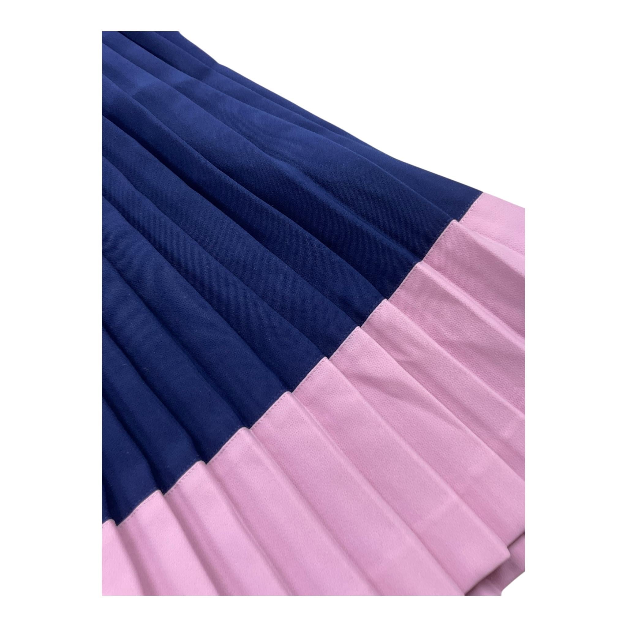 MIMISOL abito bicolore girocollo con fiocco Blu per Bambina MFAB609 BLU MIMISOL