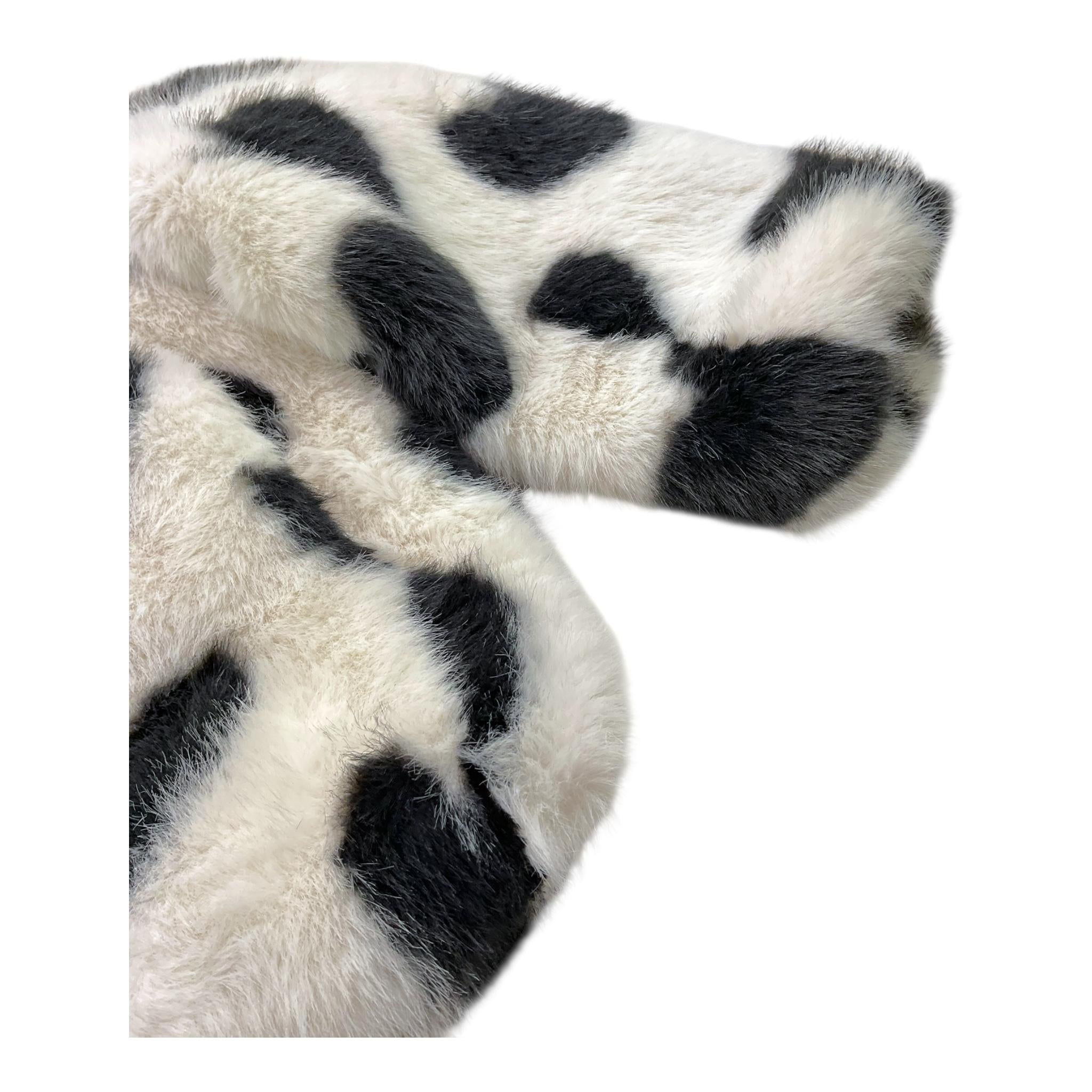 SAINT BARTH pelliccia bicolore con fantasia Bianco/nero per Bambina AVELINEJ BIANCO/NERO SAINT BARTH