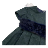 BARCELLINO abito mezza manica tinta unita con cinturino Verde per Neonata 115310 VERDE BARCELLINO