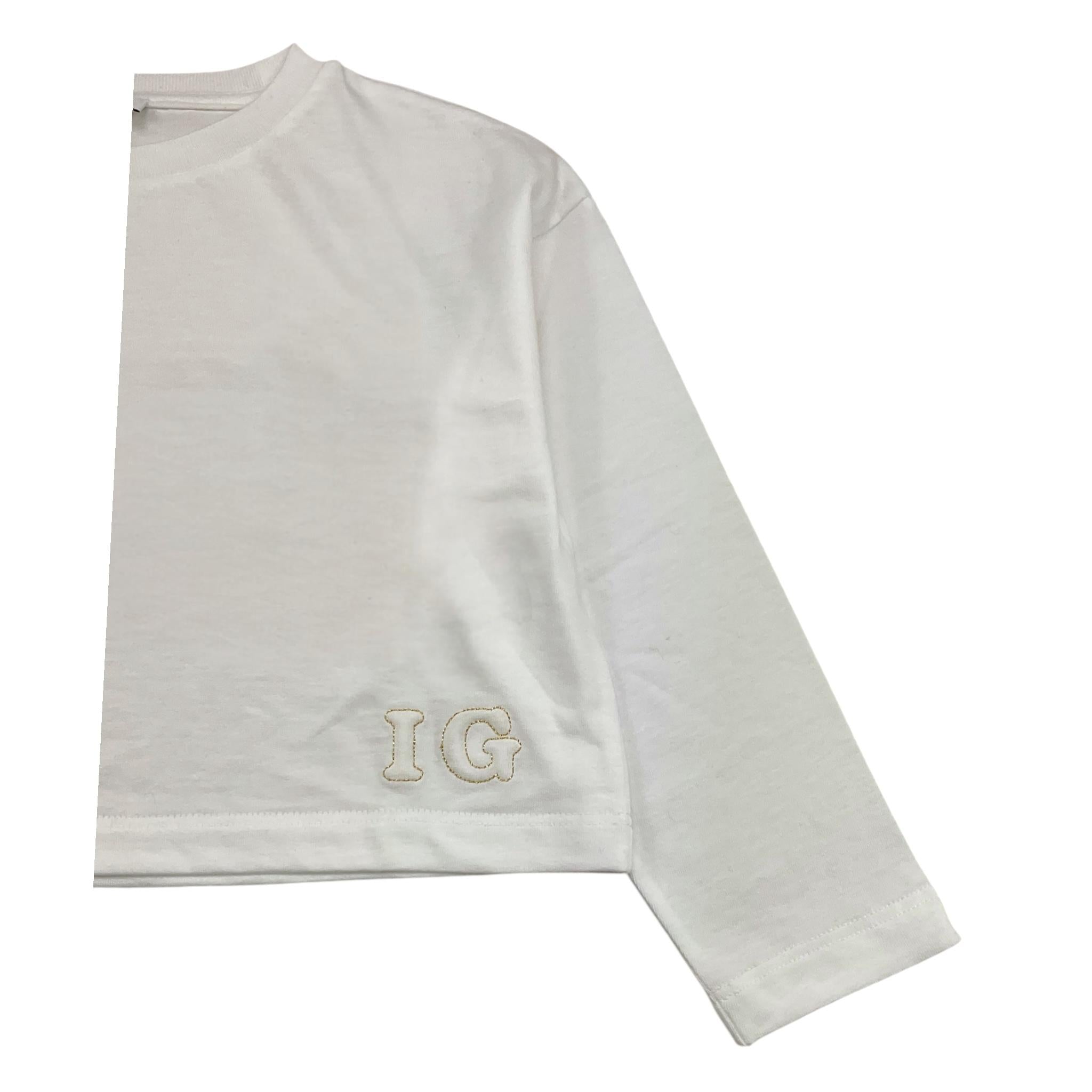IL GUFO shirt girocollo tinta unita con logo Bianco per Bambina A24TA360MF002J BIANCO IL GUFO