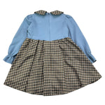 AMBARABA' abito manica lunga bicolore  Azzurro per Bambina FF38025 AZZURRO AMBARABA'