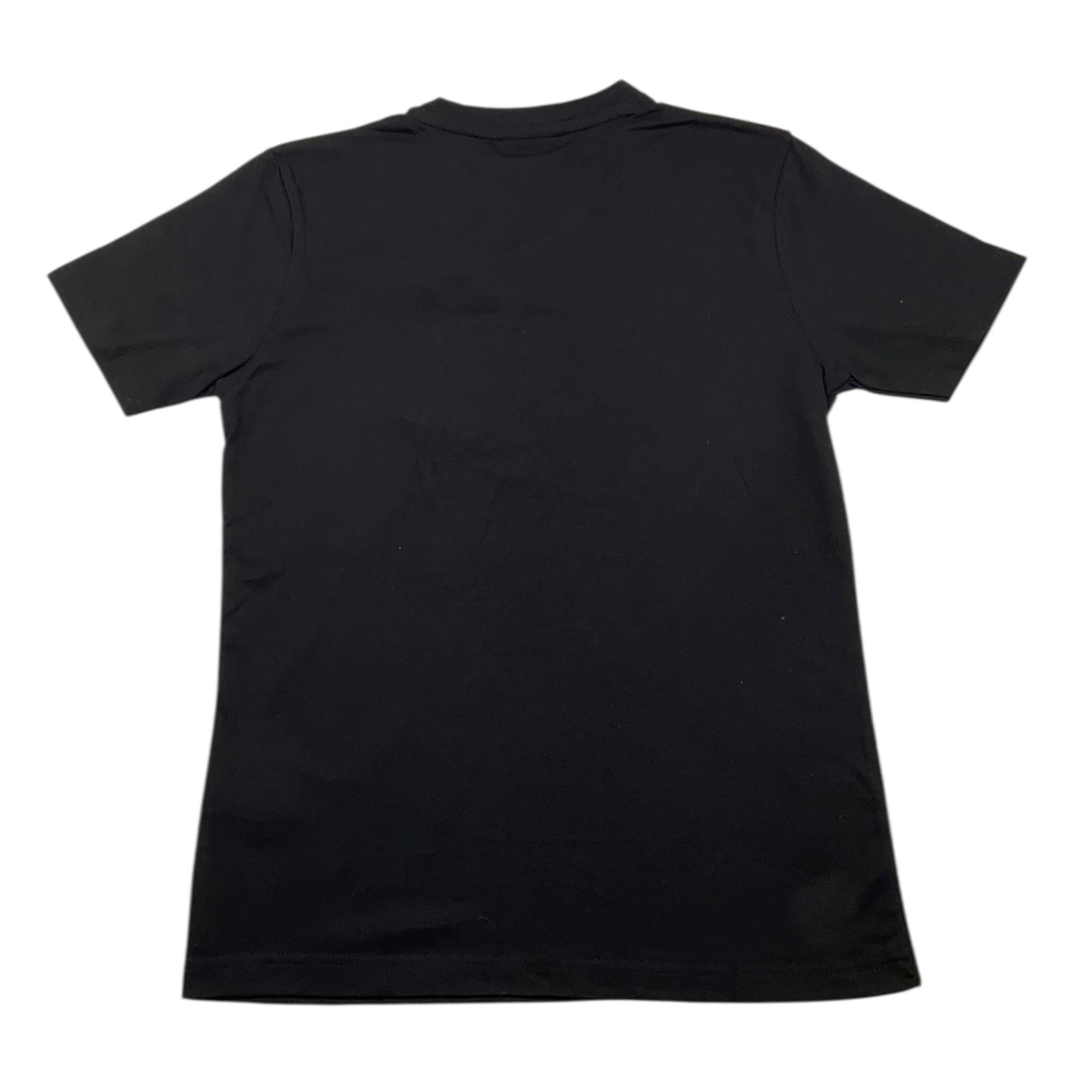 ICON t-shirt girocollo tinta unita con logo Nero per Bambino IBKS008 NERO ICON