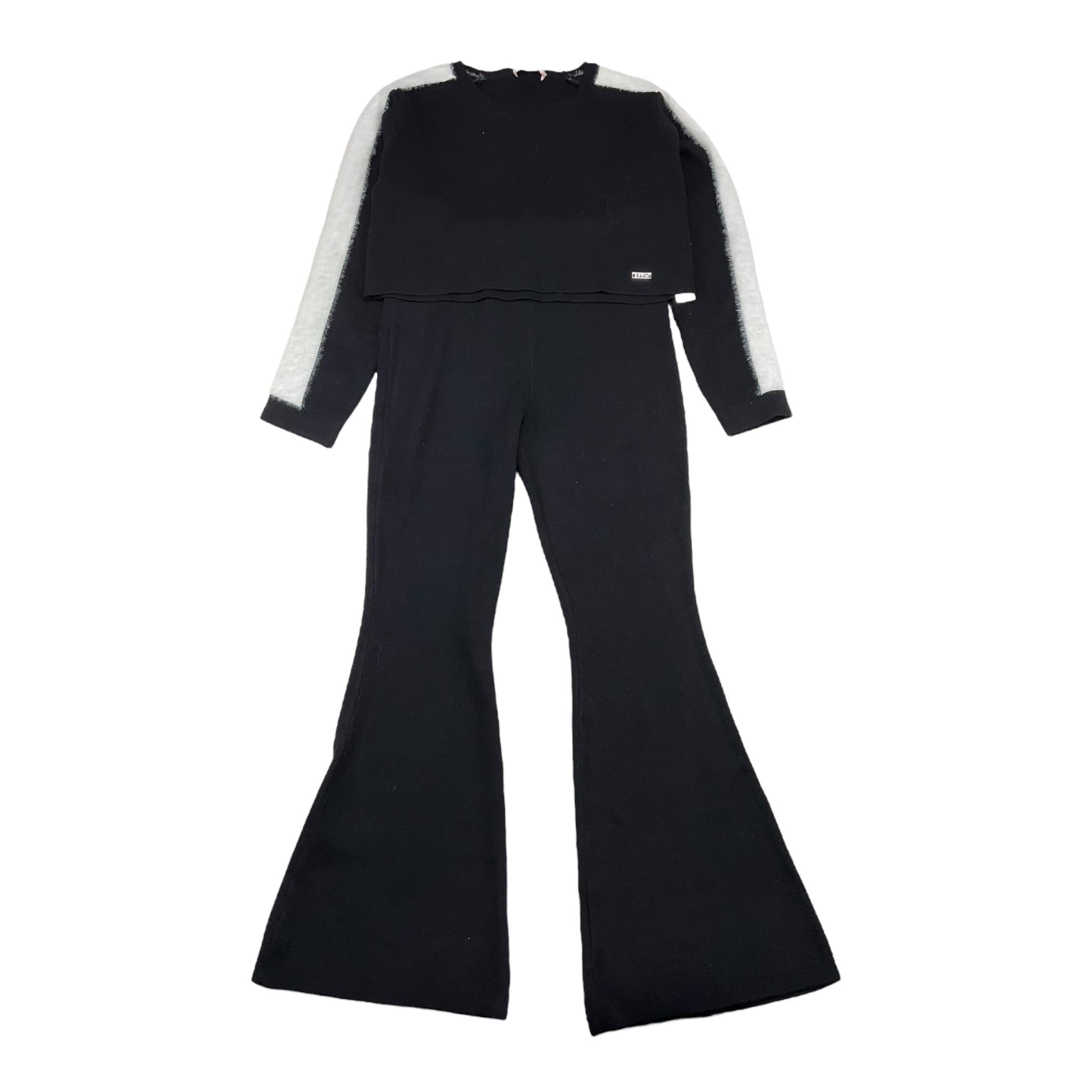 LIU JO completo 2 pezzi maglia-pantalone modello zampa Nero per Bambina GF4135 NERO LIU JO