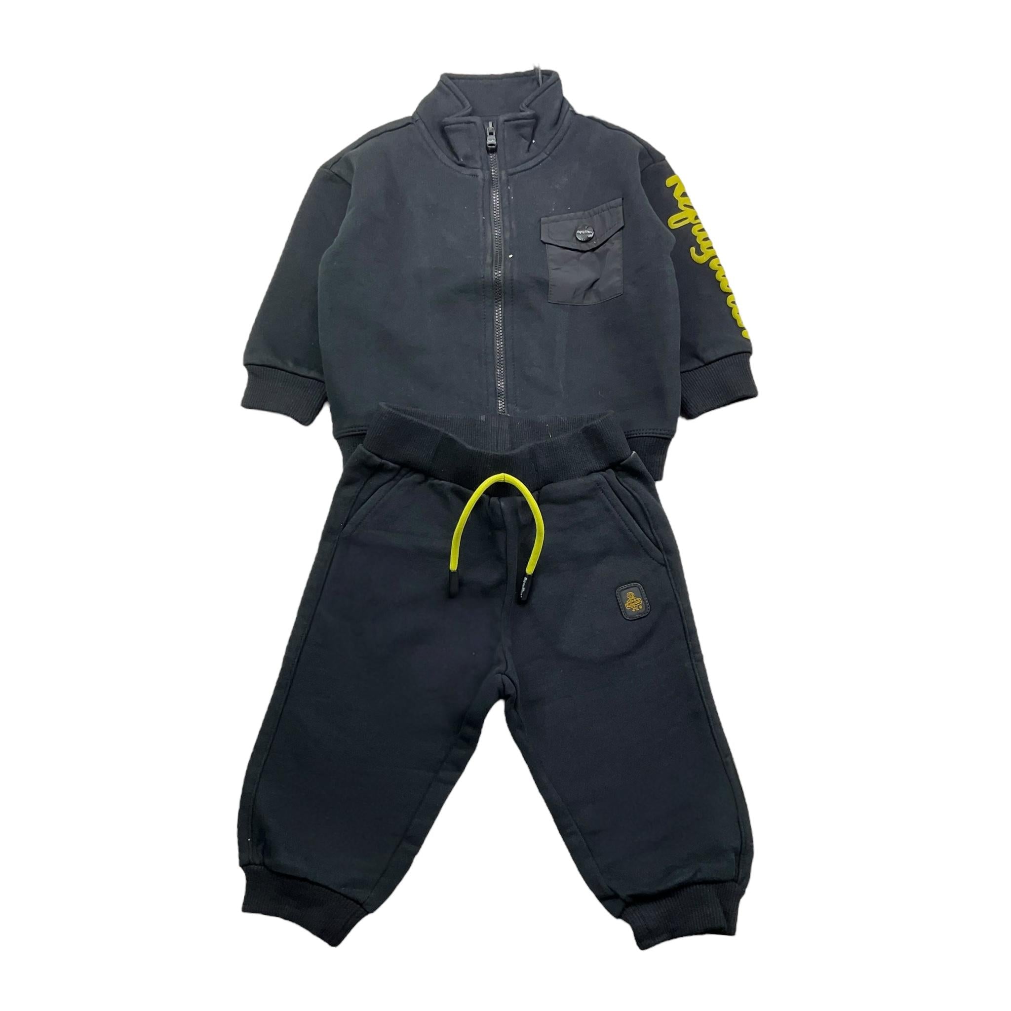 REFRIGIWEAR completo 2pz felpa-pantalone Nero per Neonato RWN808 NERO REFRIGIWEAR