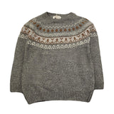 MALVI & CO maglia girocollo tinta unita con ricami Grigio per Bambino F23B201GFLL GRIGIO MALVI & CO