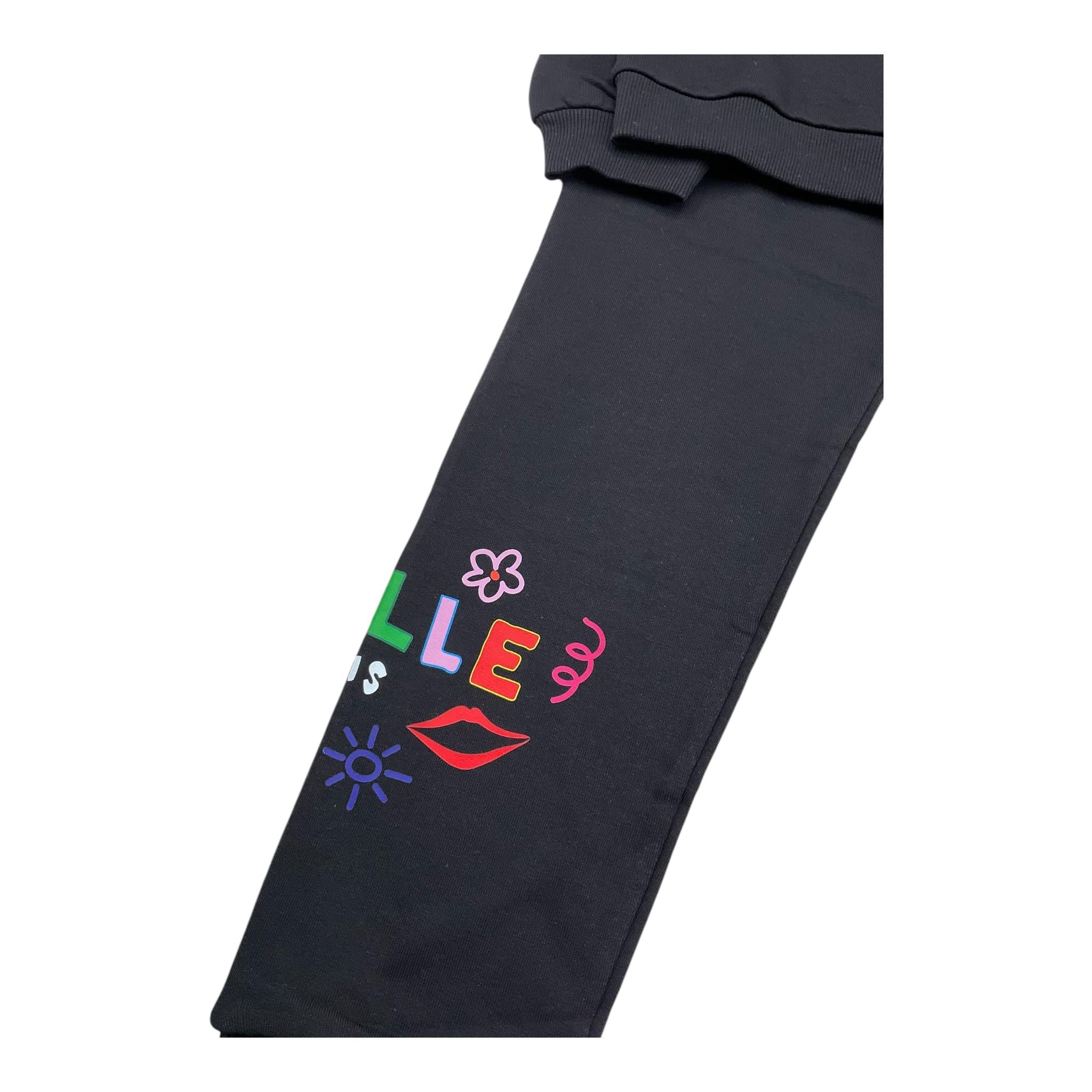 GAELLE completo 2 pezzi felpa-pantalone tinta unita Nero per Bambina 274100527 NERO GAELLE