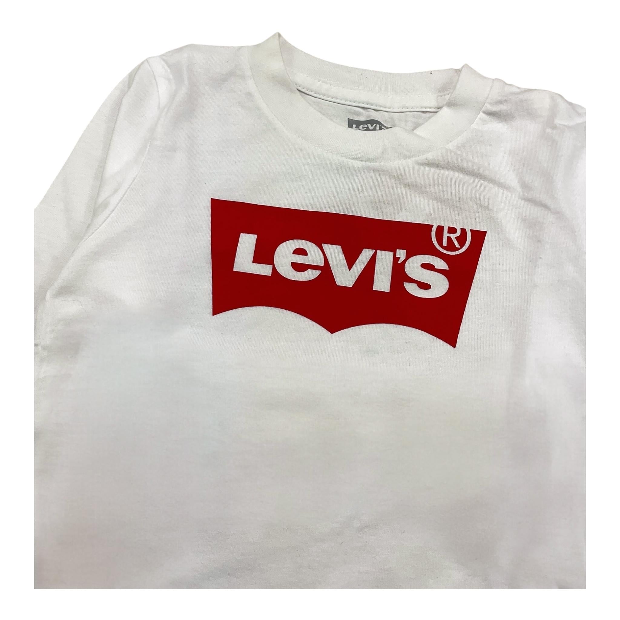 LEVI'S shirt girocollo tinta unita con logo Bianco per Neonato 6E8646NXX BIANCO LEVI'S