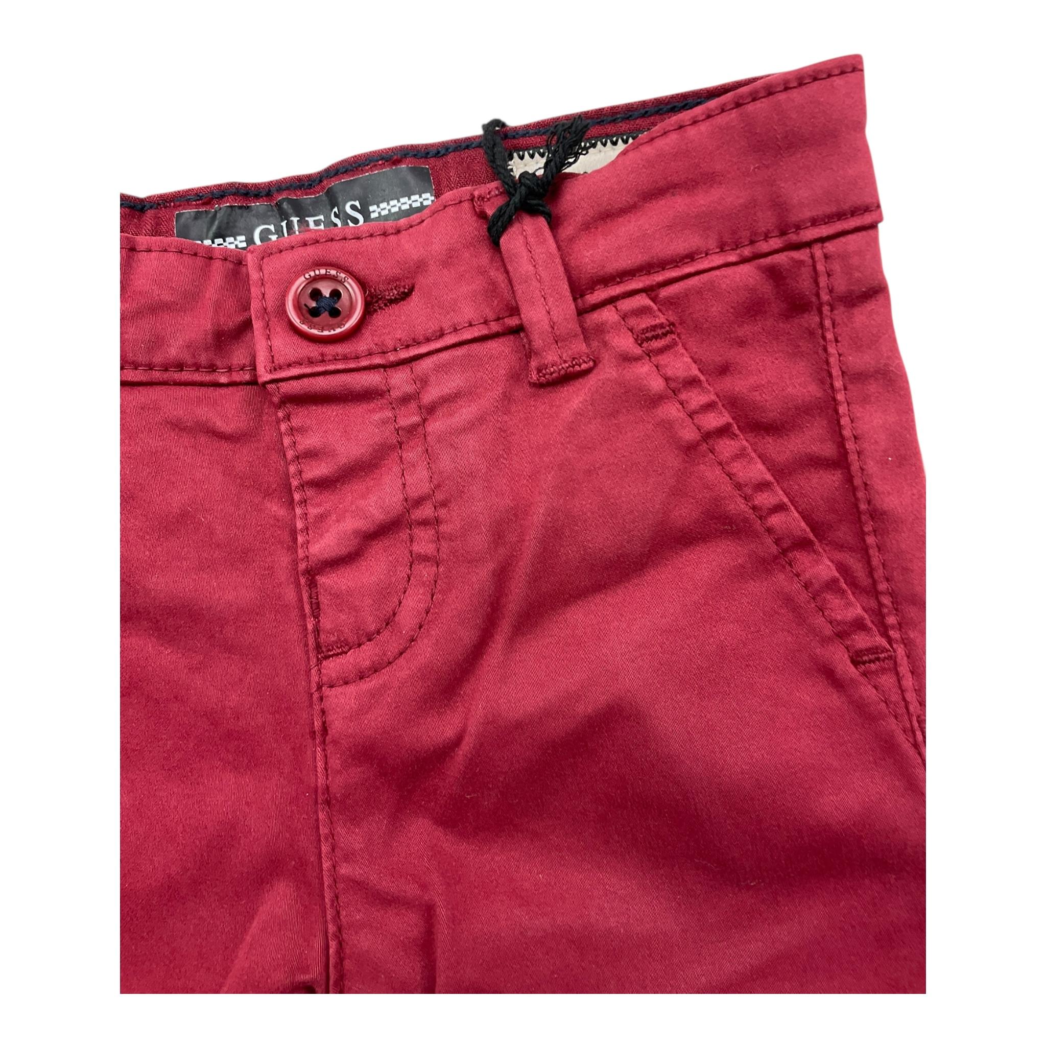 GUESS pantalone tinta unita con girovita regolabile Bordeaux per Neonato N3YB05 BORDEAUX GUESS