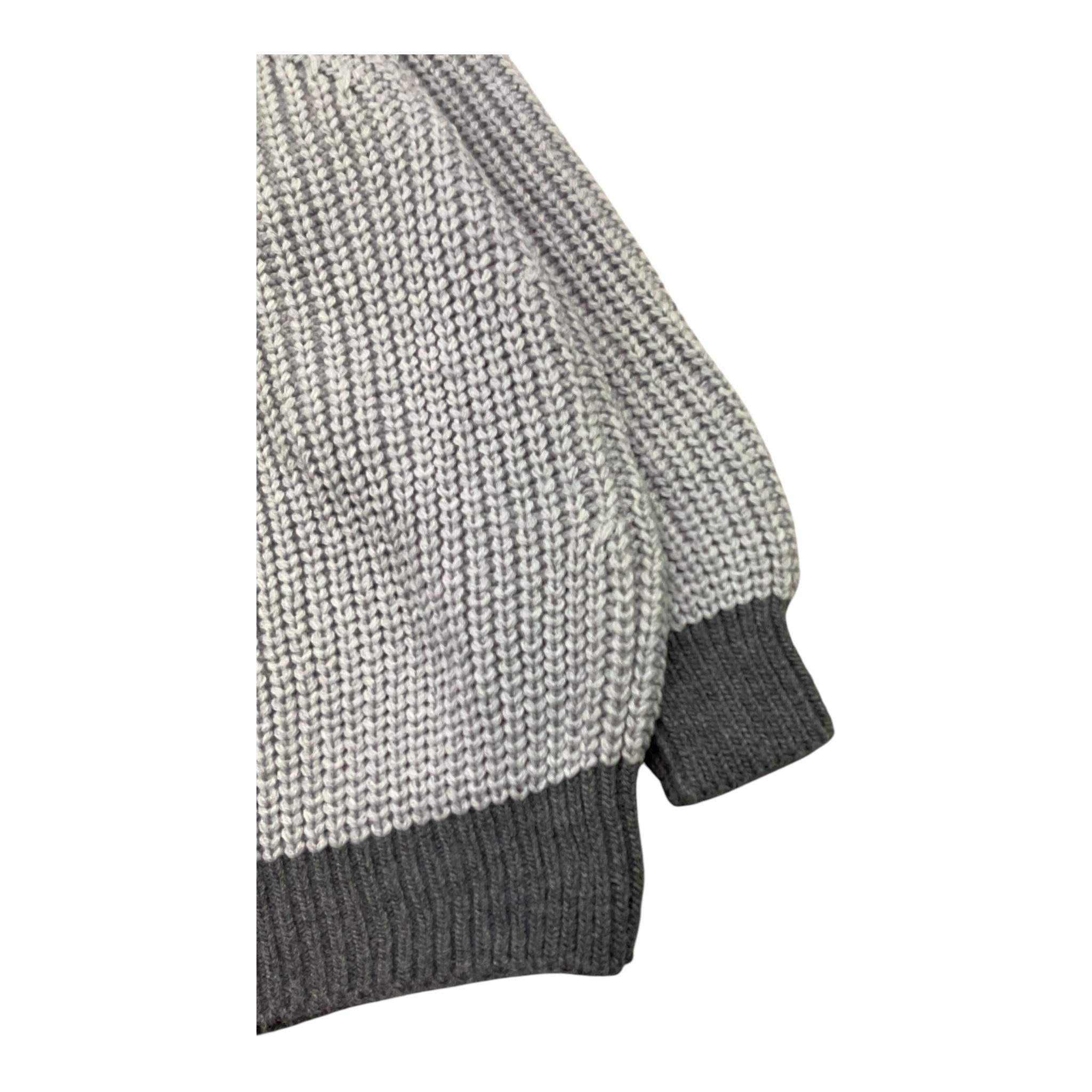 NUPKEET maglia girocollo tinta unita con profili in contrasto Grigio per Bambino 4DNK405 GRIGIO NUPKEET