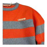 MARNI maglia girocollo fantasia a righe Arancione/azzurro per Bambino M00856 ARANCIONE/AZZURRO MARNI