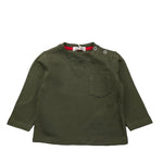 Y-CLU shirt girocollo tinta unita con taschino Verde per Neonato BYN10738 VERDE Y-CLU