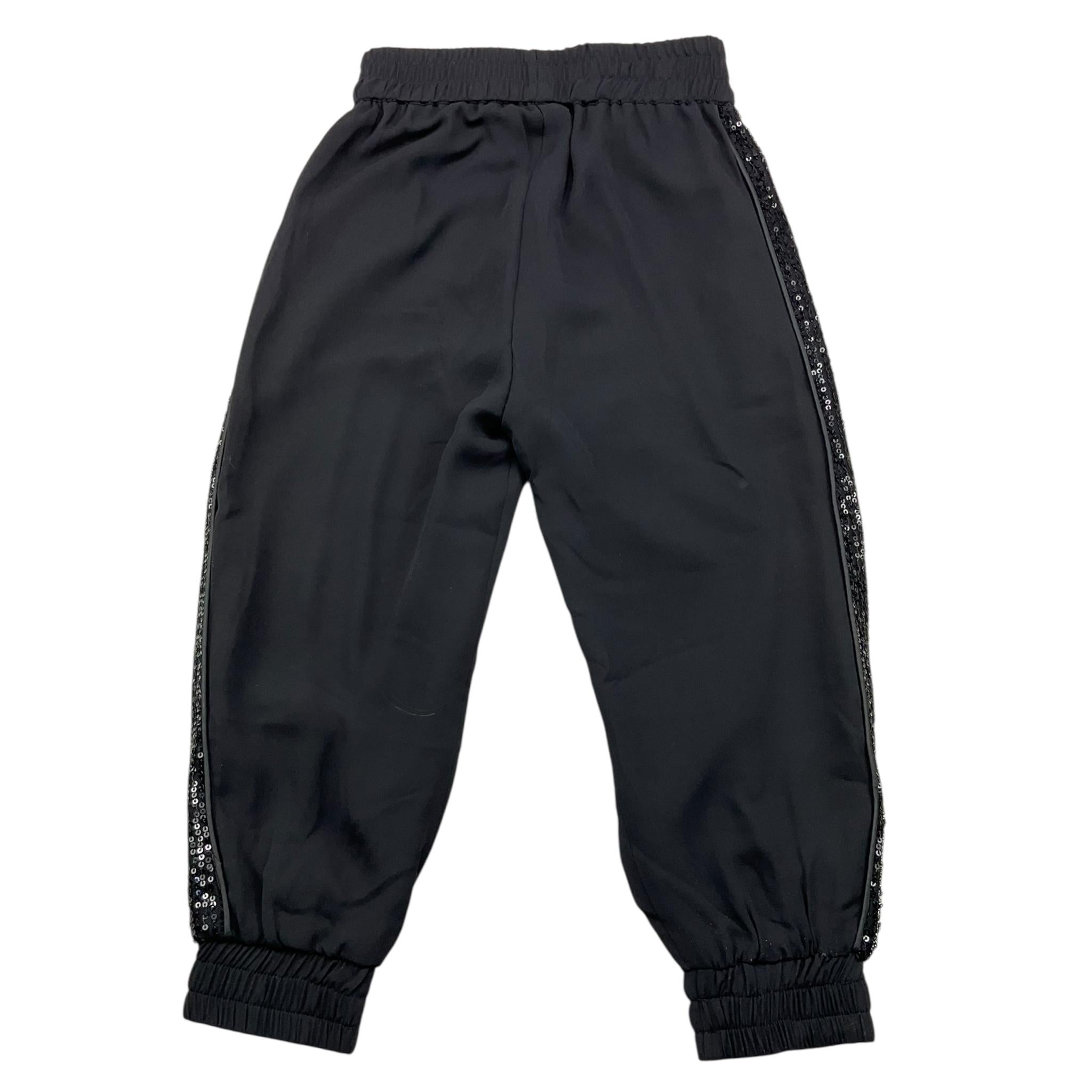 ICEBERG pantalone tinta unita con elastico in vita e profili paillettati Nero per Bambina PTICE5355J NERO ICEBERG