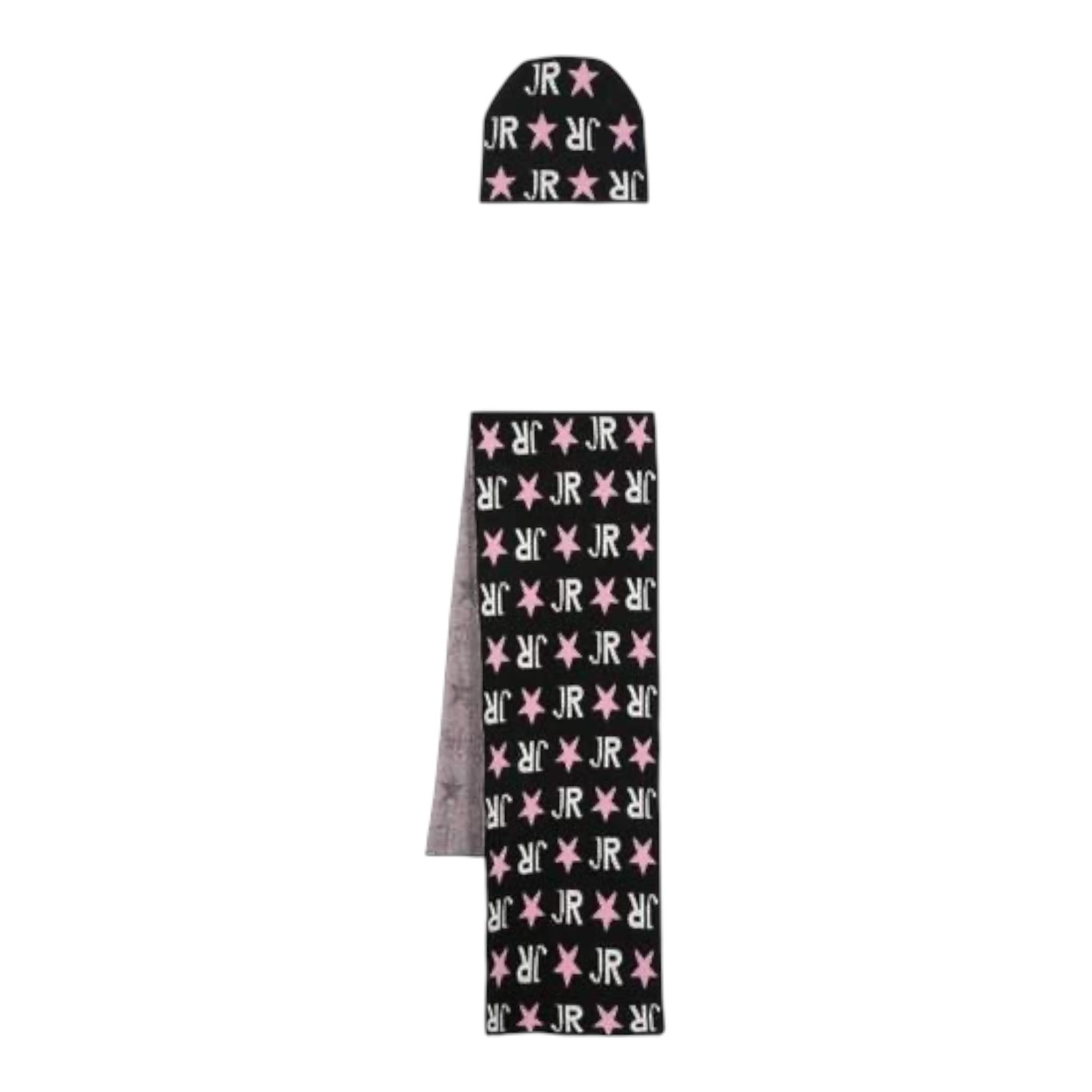 JOHN RICHMOND set sciarpa-cappello tinta unita logato Nero per Bambina RGA24022HS NERO JOHN RICHMOND