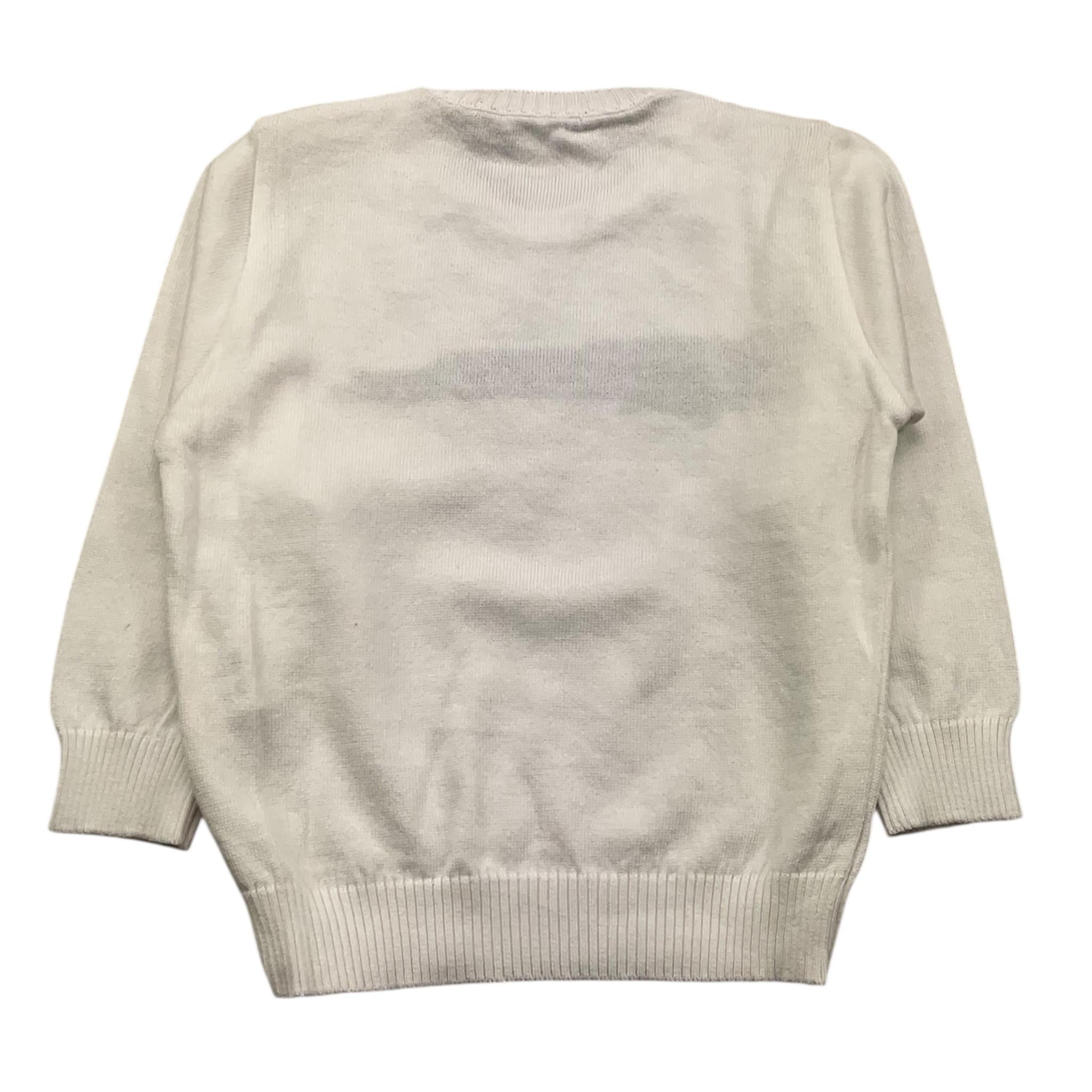 DANIELE ALESSANDRINI maglia girocollo tinta unita con stampa Bianco per Bambino 1291W00040XX BIANCO DANIELE ALESSANDRINI