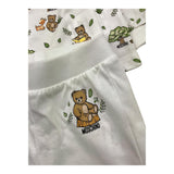MOSCHINO completo 2pz tinta unita shirts-pantalone con fantasia Bianco per Neonato MZK02F BIANCO MOSCHINO