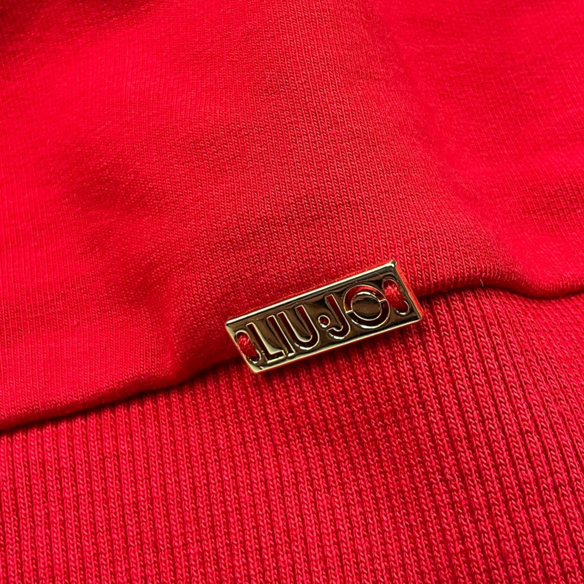 LIU JO felpa girocollo tinta unita con rosa Rosso per Bambina KF3153 ROSSO LIU JO