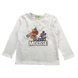 MOUSSE shirt girocollo tinta unita con stampa Bianco per Neonato HKTL370W BIANCO MOUSSE