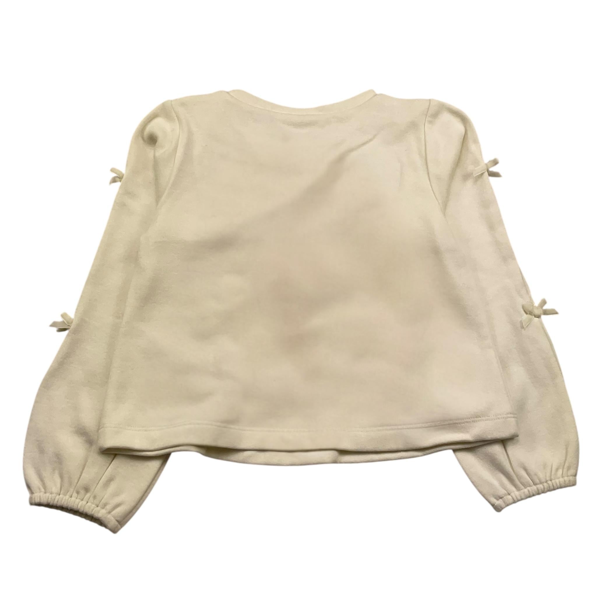 LIU JO felpa chiusa girocollo tinta unita con fiocchi Panna per Bambina KF4115 PANNA LIU JO