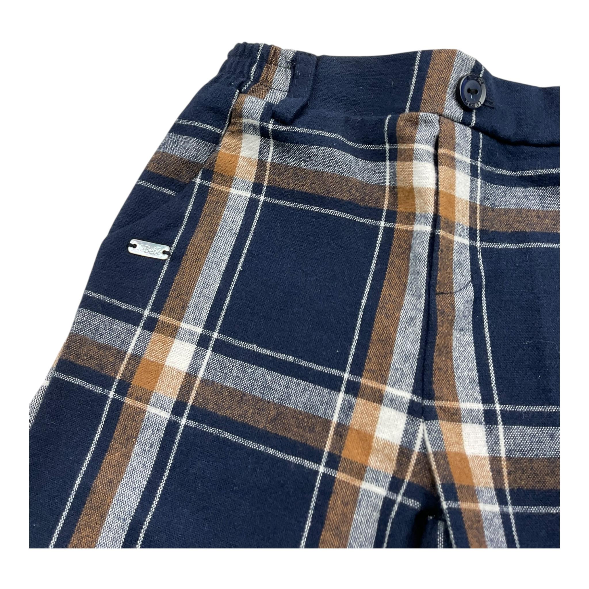 LE BEBE' bermuda tinta unita fantasia a quadri Blu per Bambino LBB3916J BLU LE BEBE'