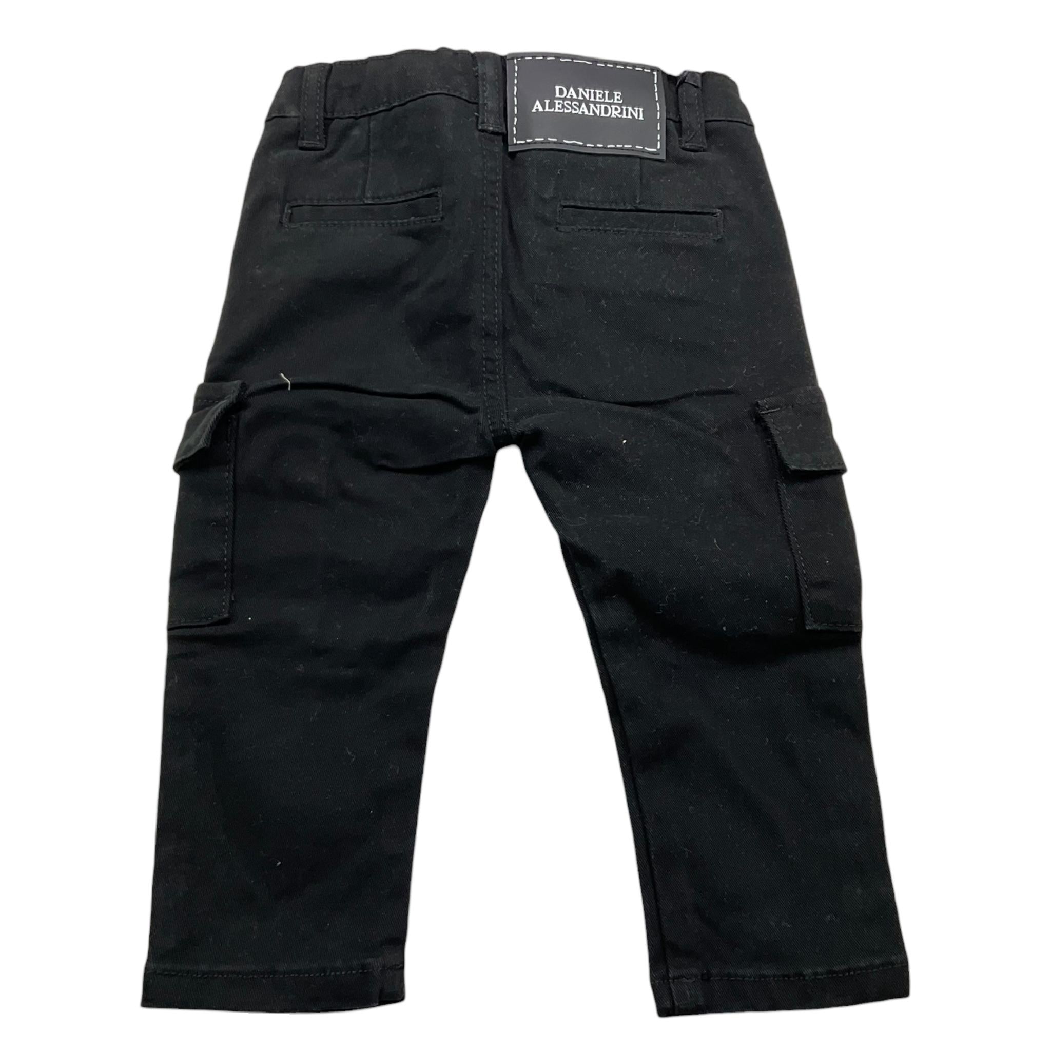 DANIELE ALESSANDRINI jeans tinta unita con girovita regolabile Nero per Neonato 1291P00023NXX NERO DANIELE ALESSANDRINI