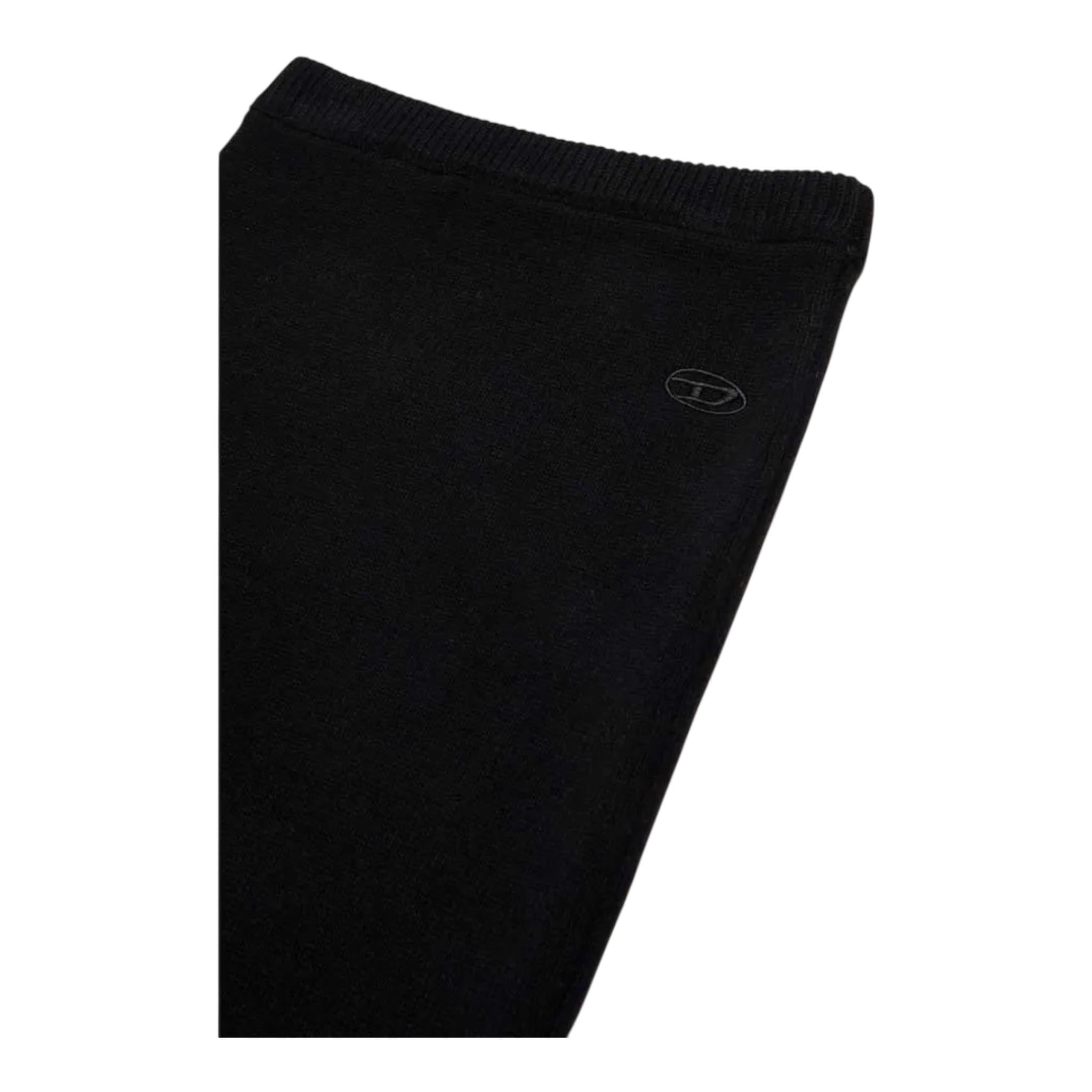 DIESEL gonna tinta unita con logo Nero per Bambina J02082 NERO DIESEL