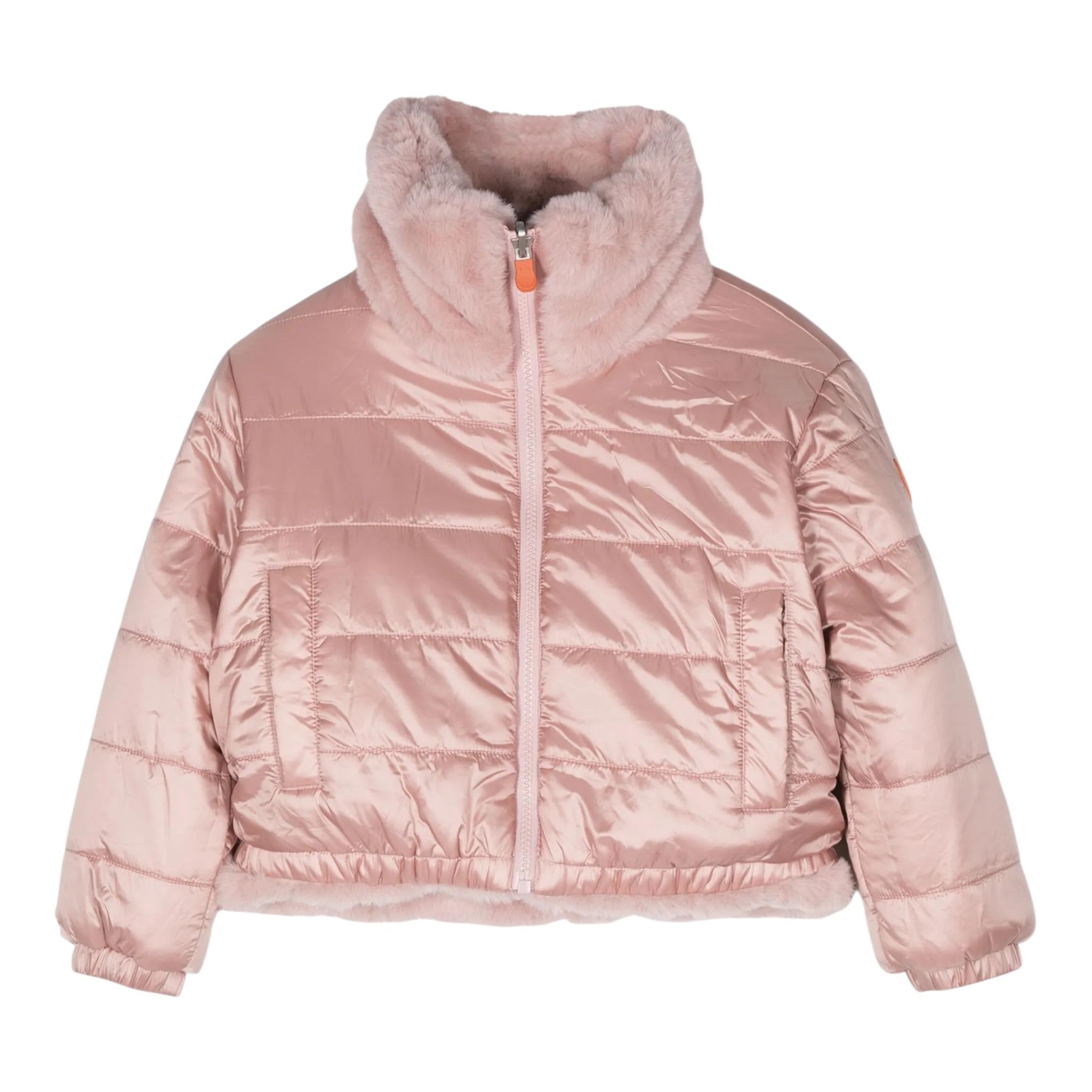 SAVE THE DUCK pelliccia tinta unita reversibile Rosa per Bambina J31352G ROSA SAVE THE DUCK