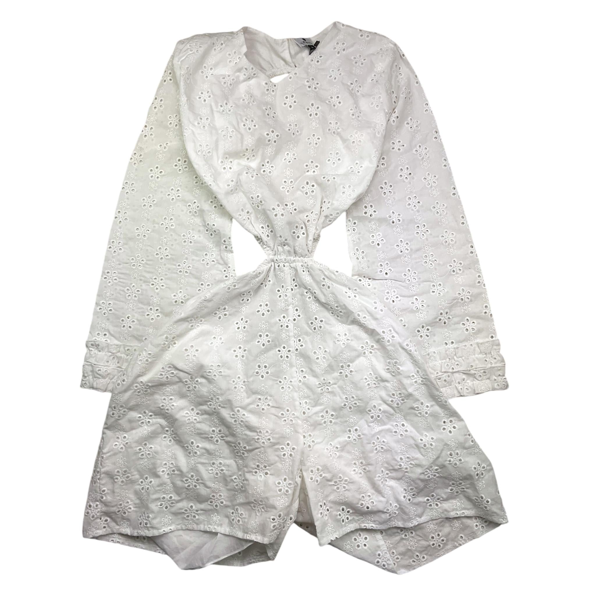 Minimo Tuta Intera Corta Manica Lunga In Pizzo San Gallo Bianco Per Bambina MH30014X BIANCO MINIMO