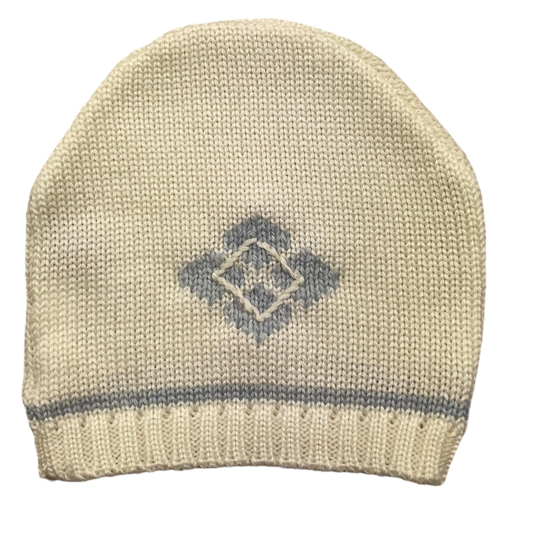 LA STUPENDERIA cappello tinta unita con ricami Panna per Neonato WBCP51 PANNA LA STUPENDERIA