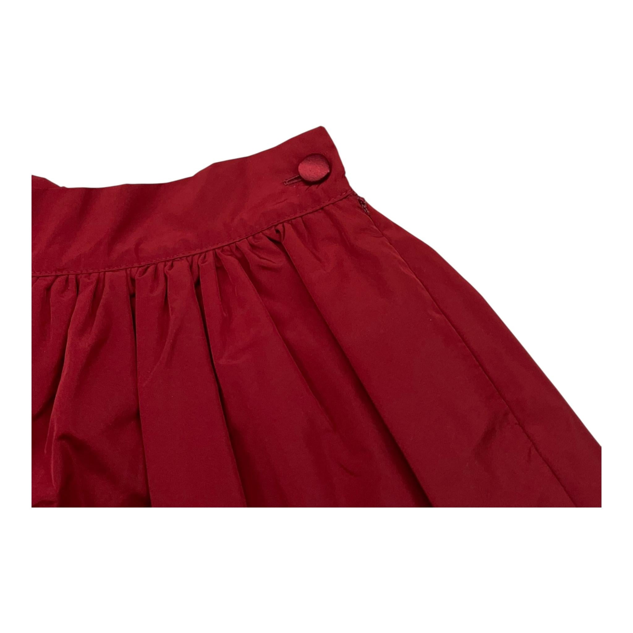 LA STUPENDERIA gonna tinta unita con girovita regolabile Rosso per Bambina TJGN44 ROSSO LA STUPENDERIA