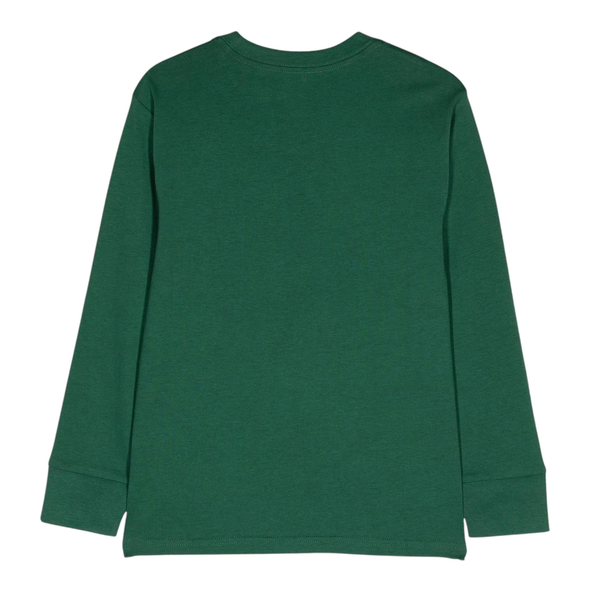 RALPH LAUREN shirt girocollo tinta unita con polsini Verde per Bambino 322854677087 VERDE RALPH LAUREN