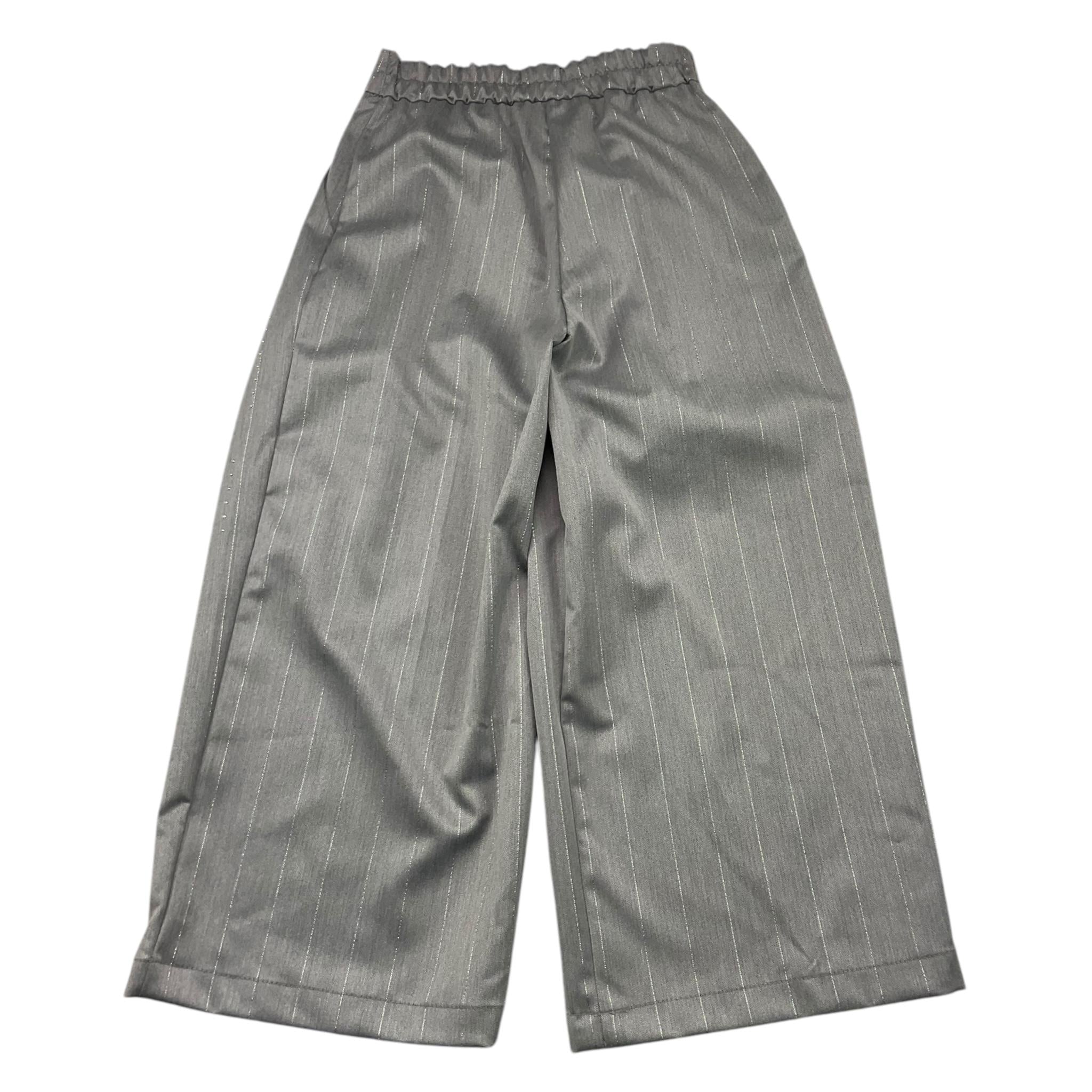 NAIDA pantalone tinta unita modello palazzo Grigio per Bambina NAPA279 GRIGIO NAIDA