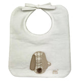 MARLU' bavetta tinta unita con stampa  Bianco per Neonato IB58BAVM BIANCO MARLU'