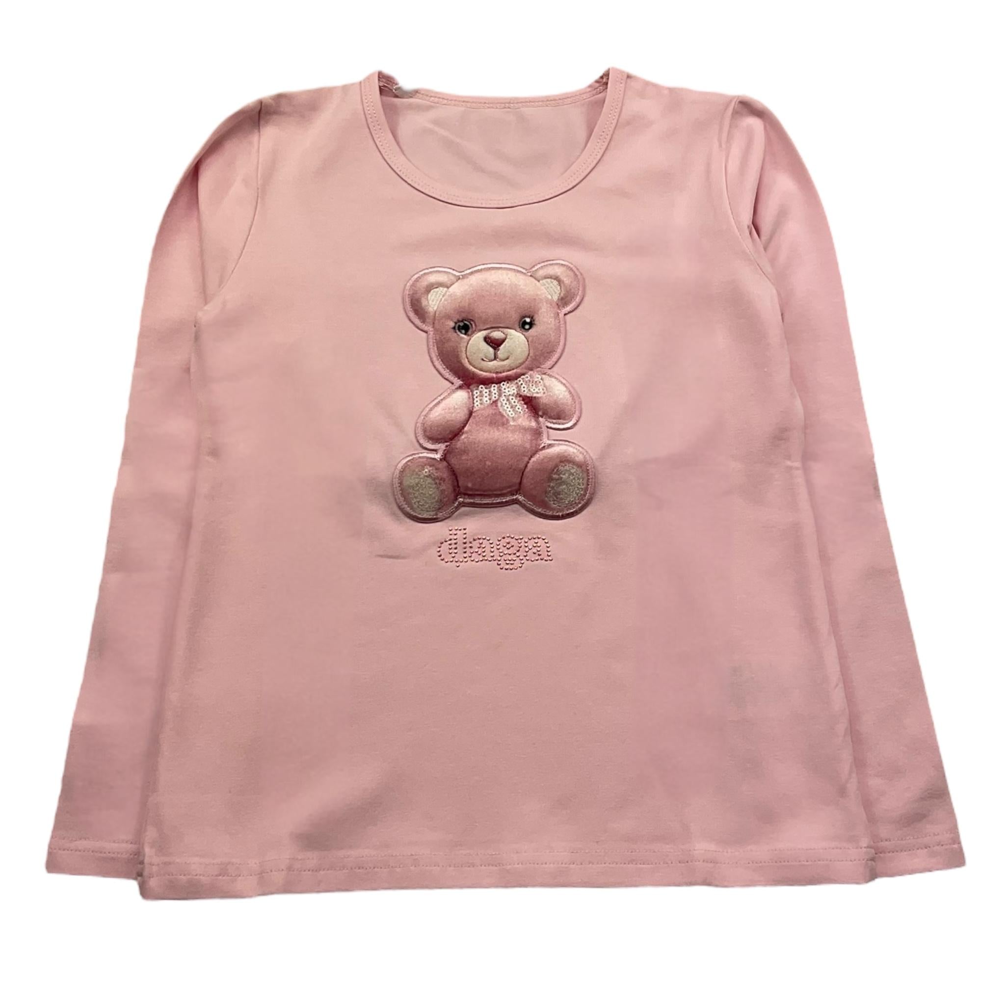 DAGA COLLECTION completo 2 pezzi shirt-gonna Rosa per Bambina M9807 ROSA DAGA COLLECTION