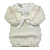 PAZ RODRIGUEZ completo pagliaccetto-coprispalle tinta unita Panna per Neonata 005111072 PANNA PAZ RODRIGUEZ