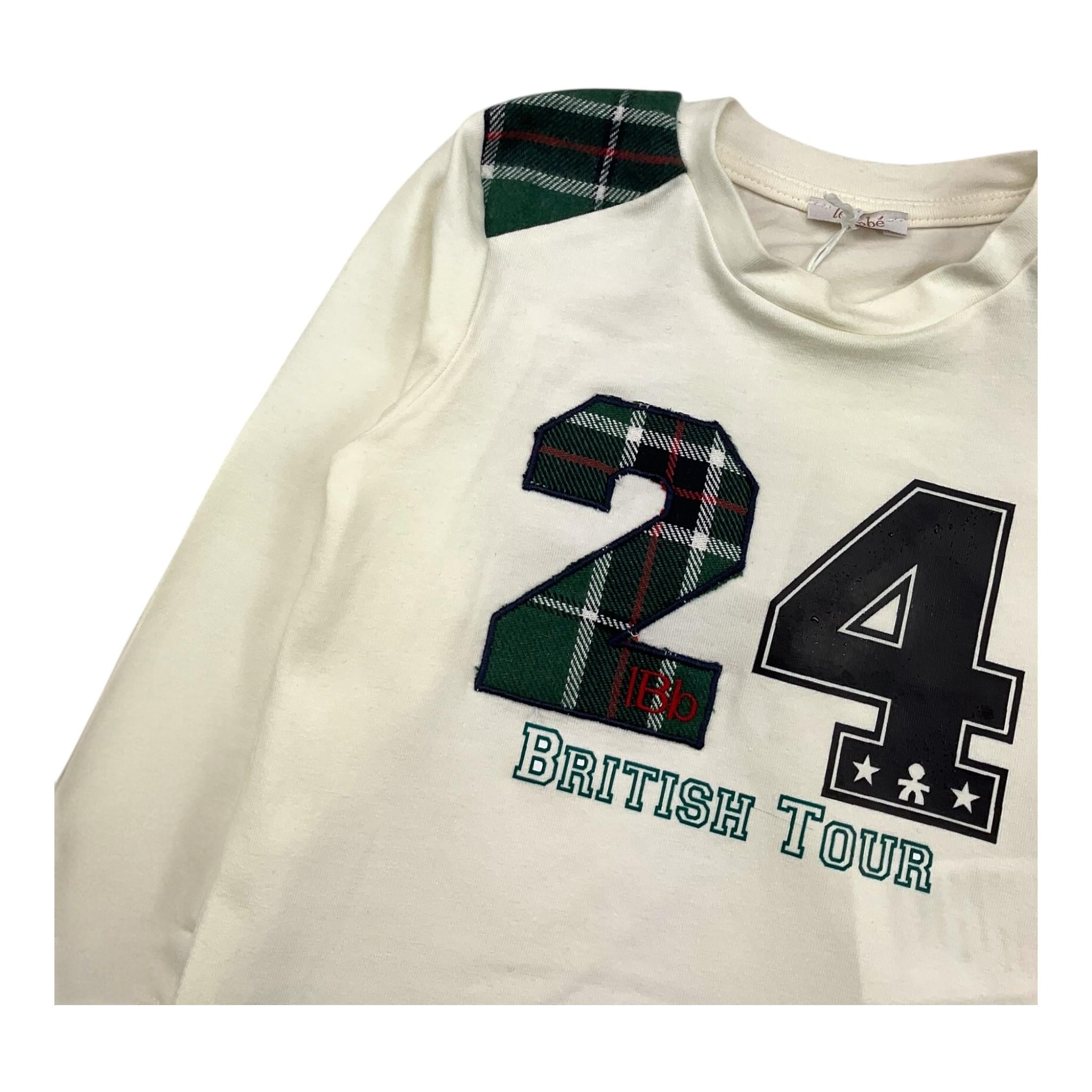LE BEBE' shirt girocollo tinta unita con stampa in contrasto Panna per Neonato LBB5105 PANNA LE BEBE'